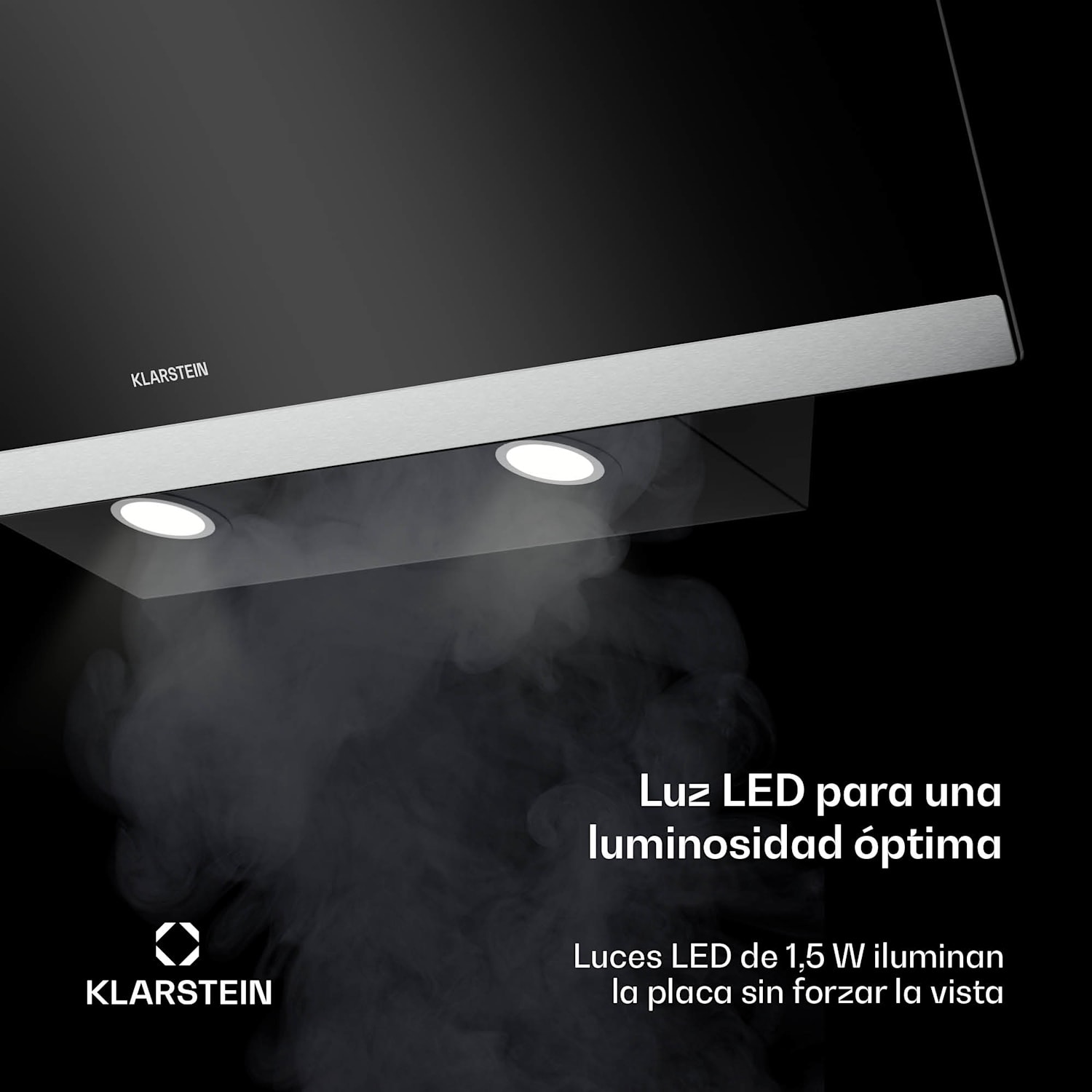 Campana extractora FlashLine | A++ | 524m³/h | 3 niveles | táctil | silenciosa | LED | extracción/recirculación | 100 W 90 cm | Negro | Negro