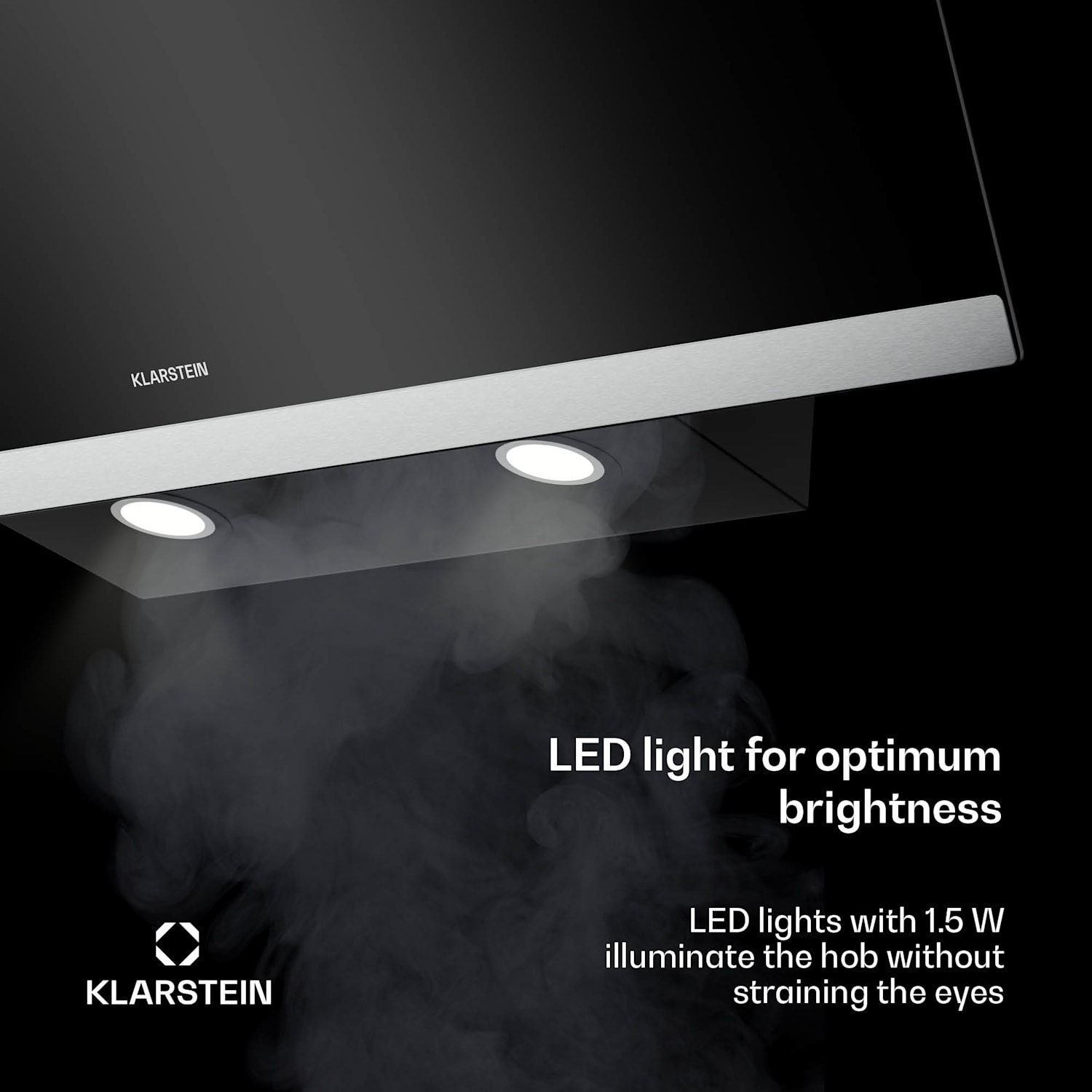 FlashLine afzuigkap | A++ | 524 m³/h | 3 standen | touch | stil | LED | afvoer/recirculatie | 100 W 90 cm | Zwart | Zwart