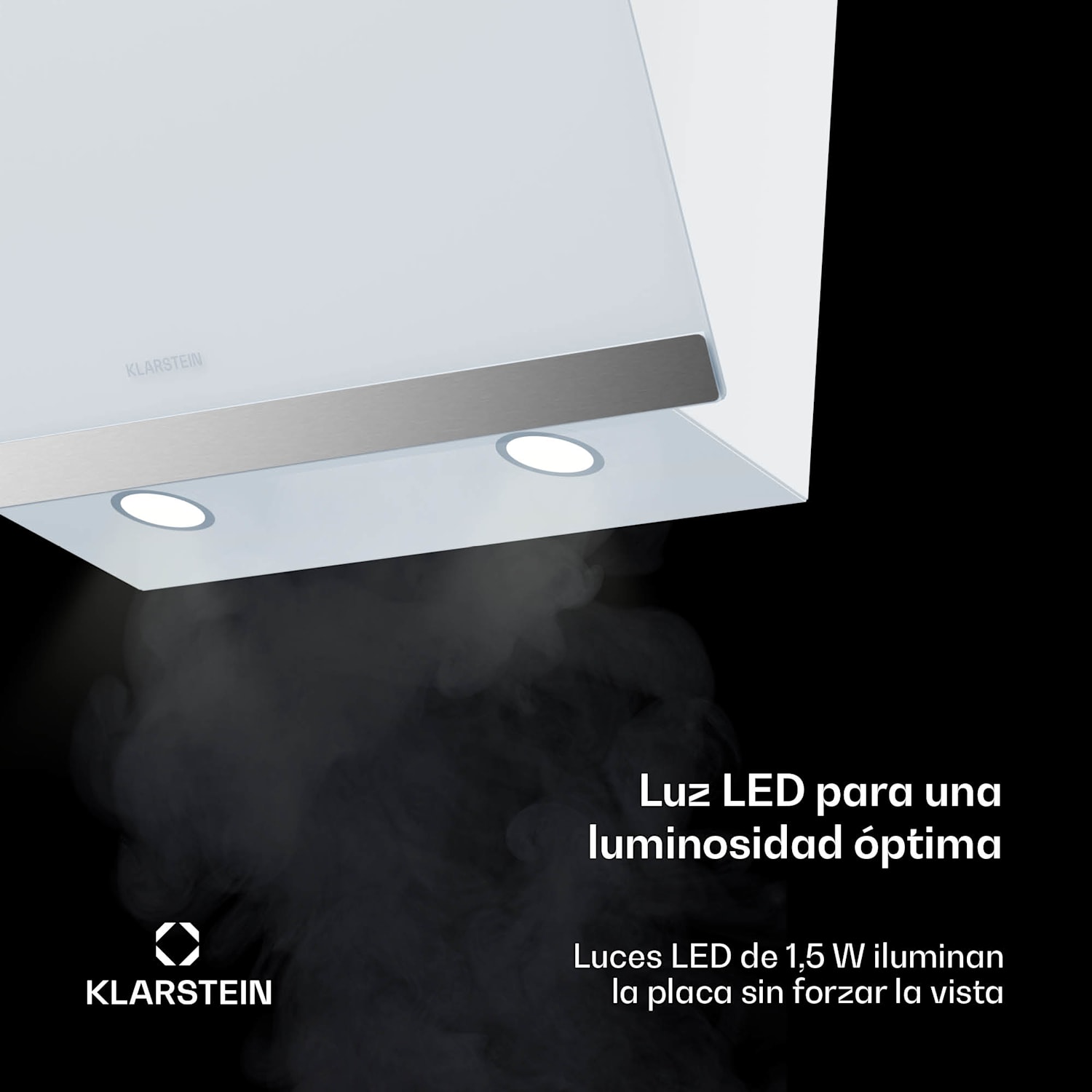 Campana extractora FlashLine | A++ | 524m³/h | 3 niveles | táctil | silenciosa | LED | extracción/recirculación | 100 W 60 cm | Blanco | Blanco