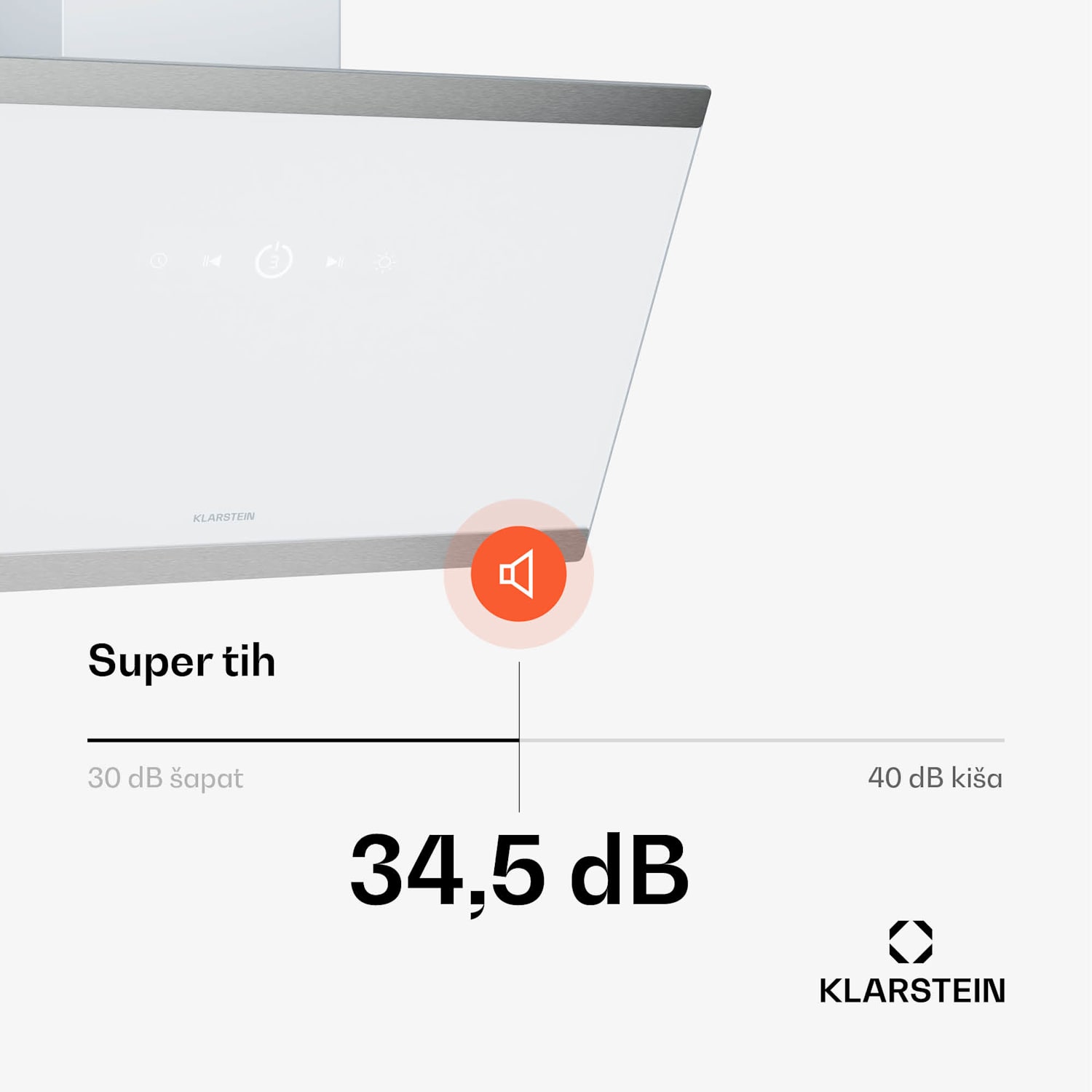 FlashLine napa, A++, 524 m³/h, 3 razine, dotaknuti, tiho, LED, ekstrakcija/recirkulacija, 100 W 60 cm | Bijela | Bijela