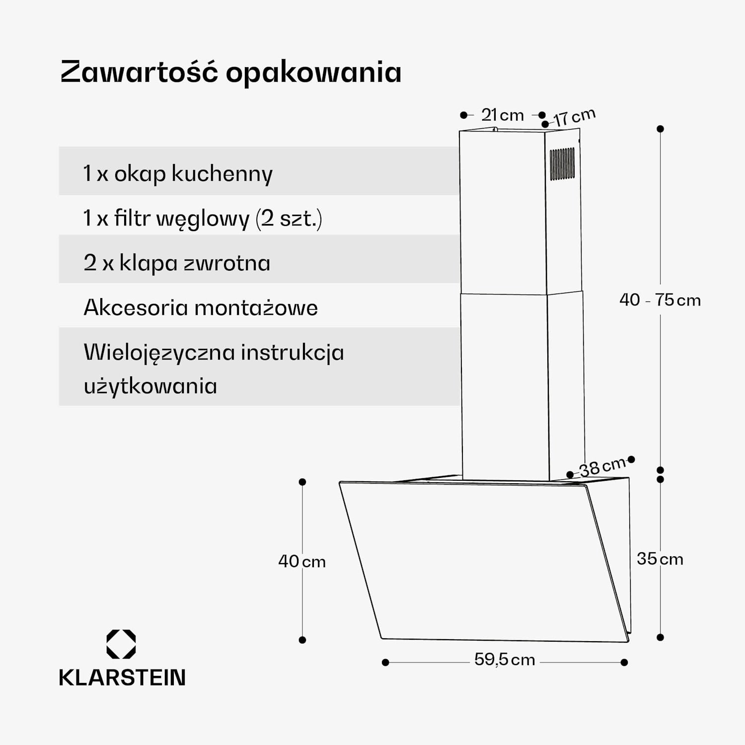 FlashLine okap/wyciąg, A++, 524 m³/h, 3 stopnie, dotykowy, cichy 