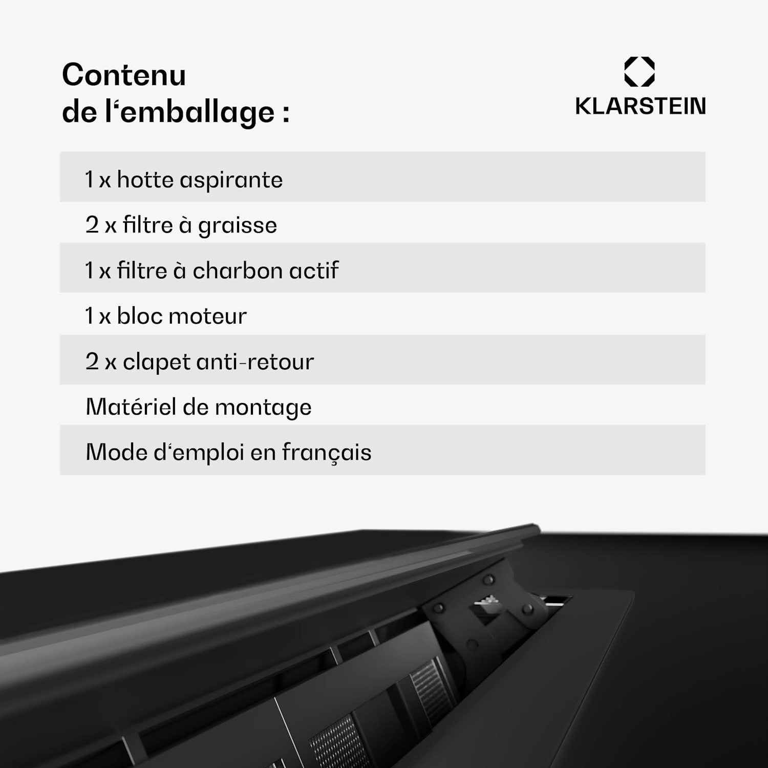 Brisa Hotte aspirante | escamotable | 710 m³/h | A+ | LED | 42 dB | Mode air évacué/recirculation 60 cm | Noir