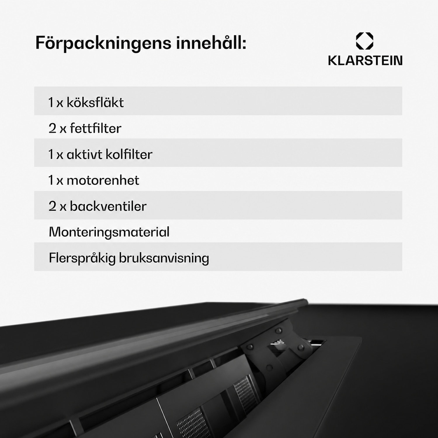 Brisa köksfläkt | infällbar | 586 m³/h | A+ | LED | 51 dB | läge för frånluft/cirkulationsluft 60 cm