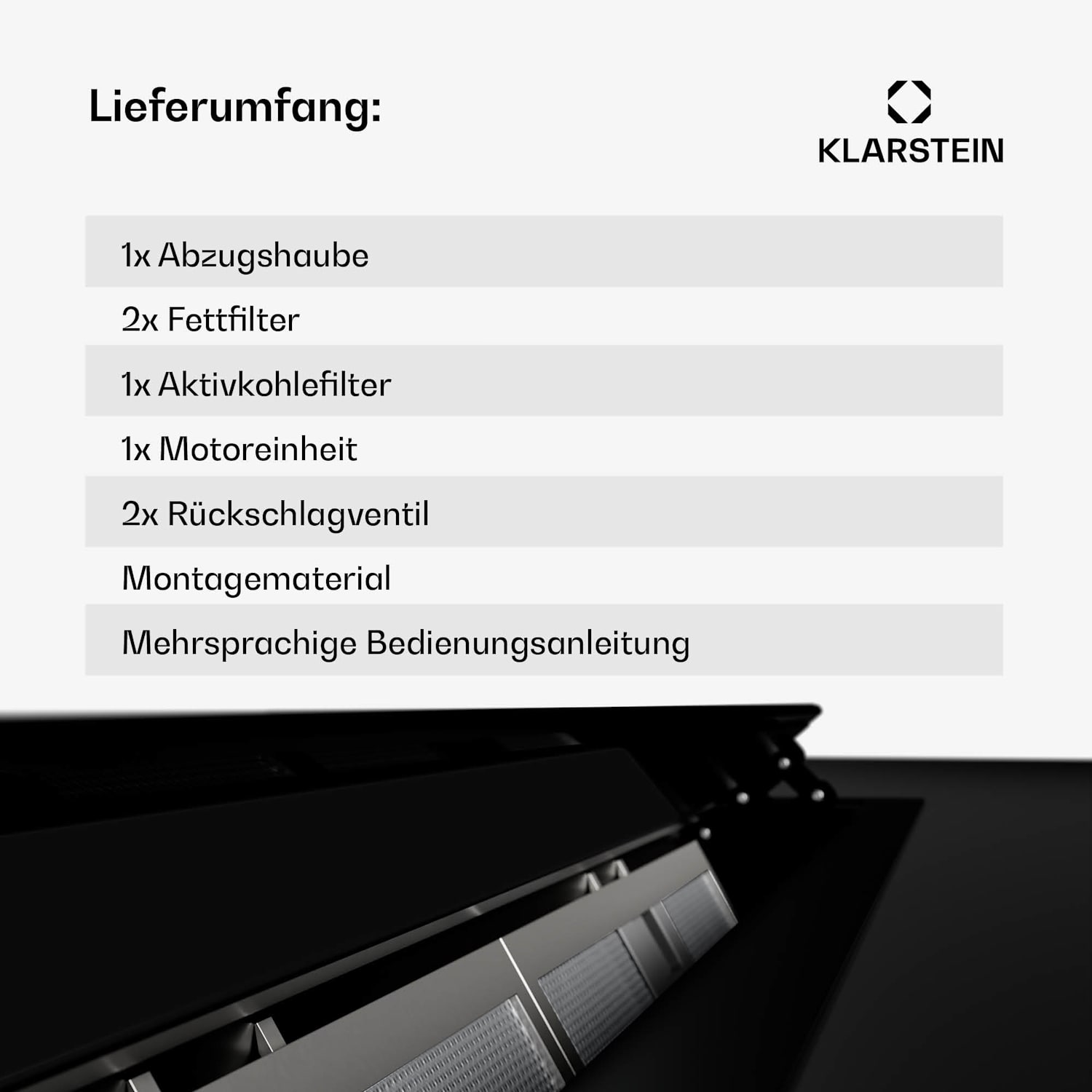 Brisa Dunstabzug | versenkbar | 710 m³/h | A+ | LED | 42dB | Abluft/Umluftbetrieb 90 cm | Schwarz