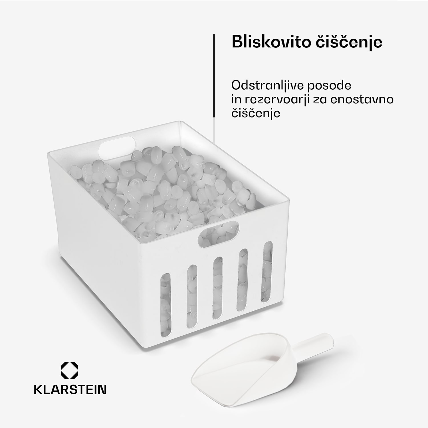 Icefestival Bullet industrijski aparat za izdelavo ledenih kock, 400 W, 3 litri, 20 kg/24h krogla | Črna