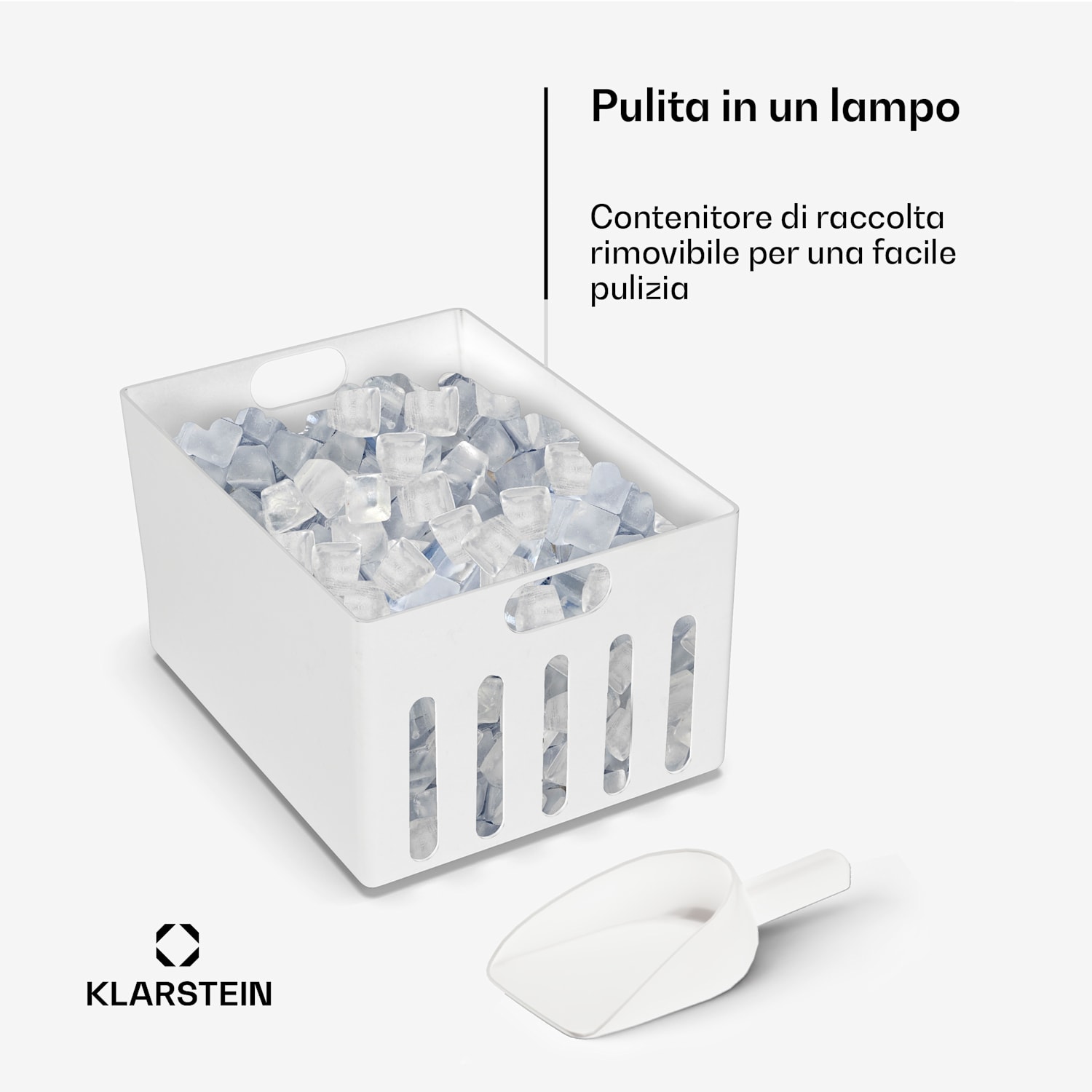 Icefestival Cube Macchina per il ghiaccio Fabbricatore di ghiaccio industriale | 400W | 1,8 litri | 20 kg/24 ore cubetti di ghiaccio | Nero