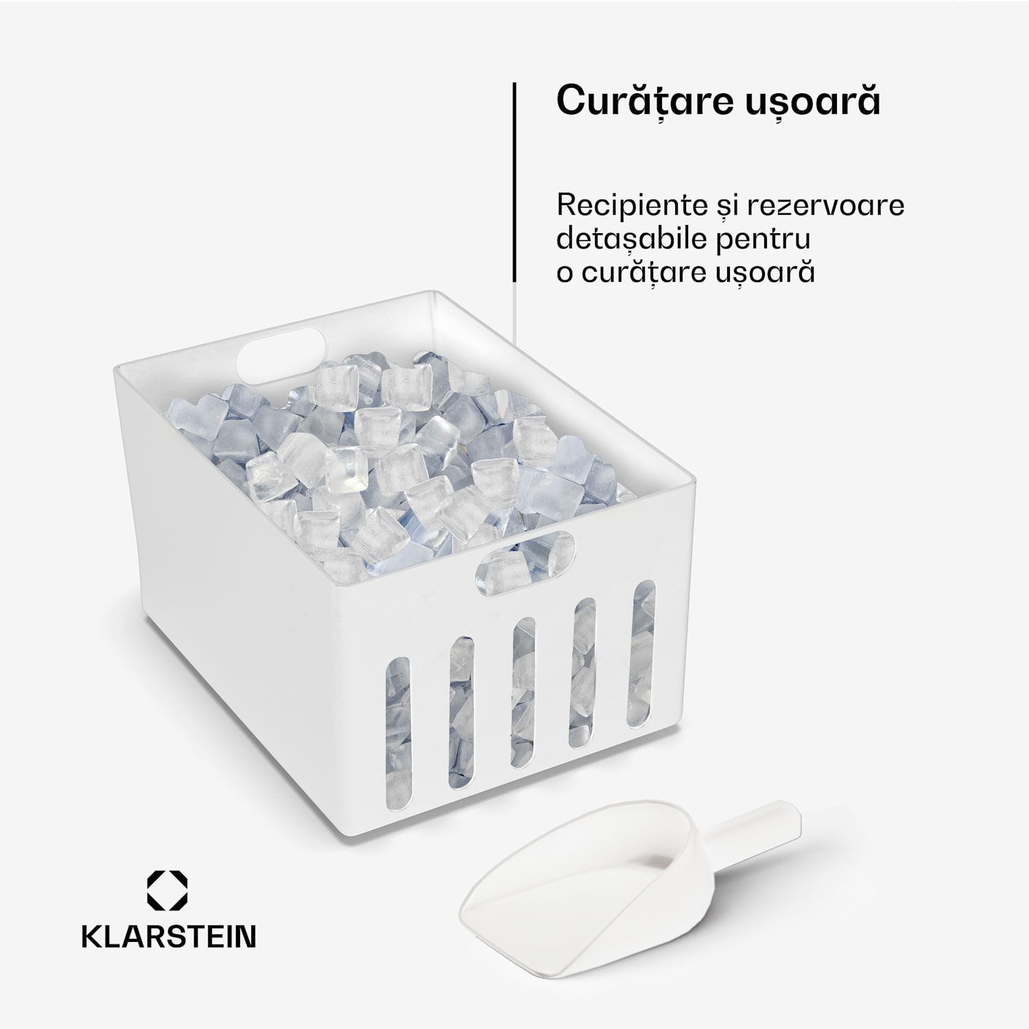 Producator industrial de cuburi de gheata Icefestival Bullet, 400W, 3 litri, 20kg/24h cuburi de gheata | Negru