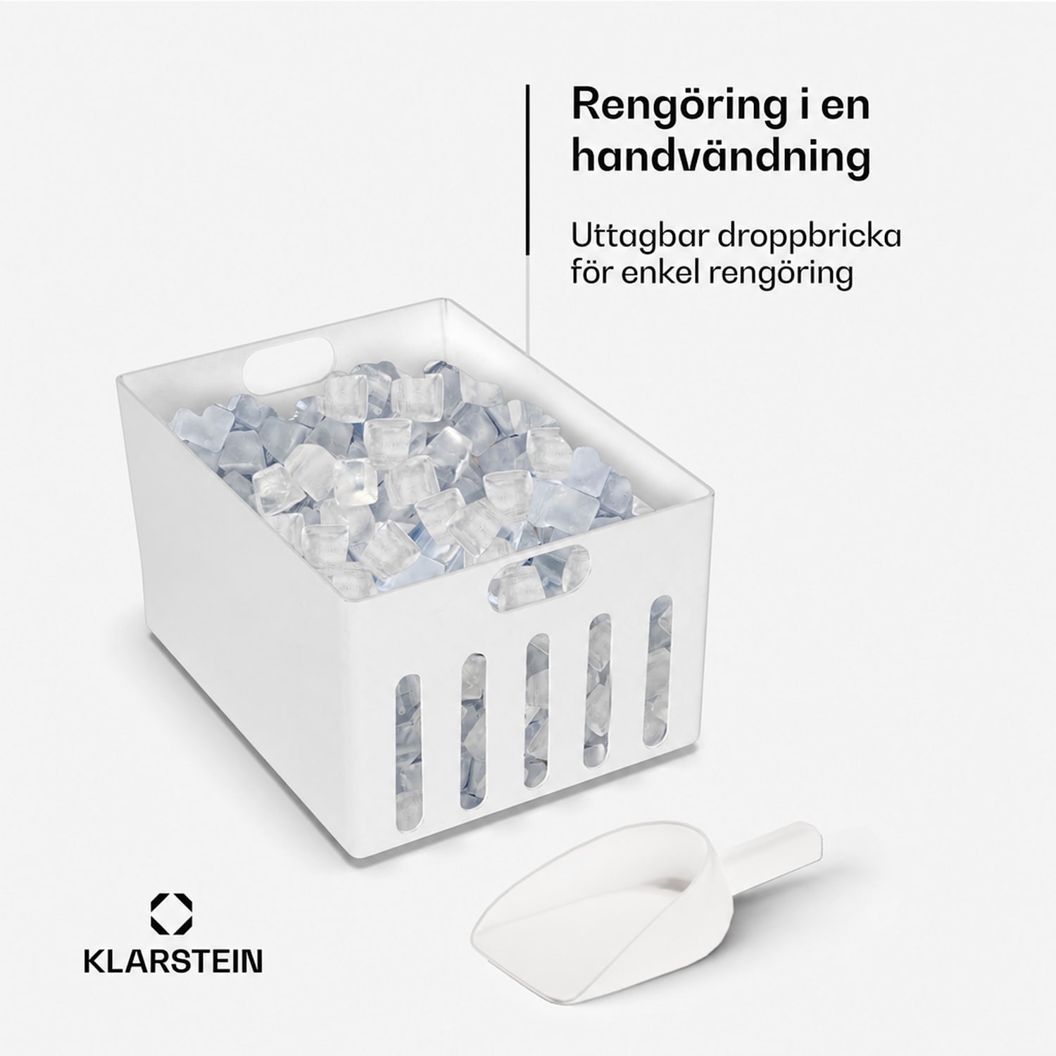 Icefestival Cube ismaskin industri-ismaskin | 400W | 1,8 liter | 20kg/24h isbitar | Svart