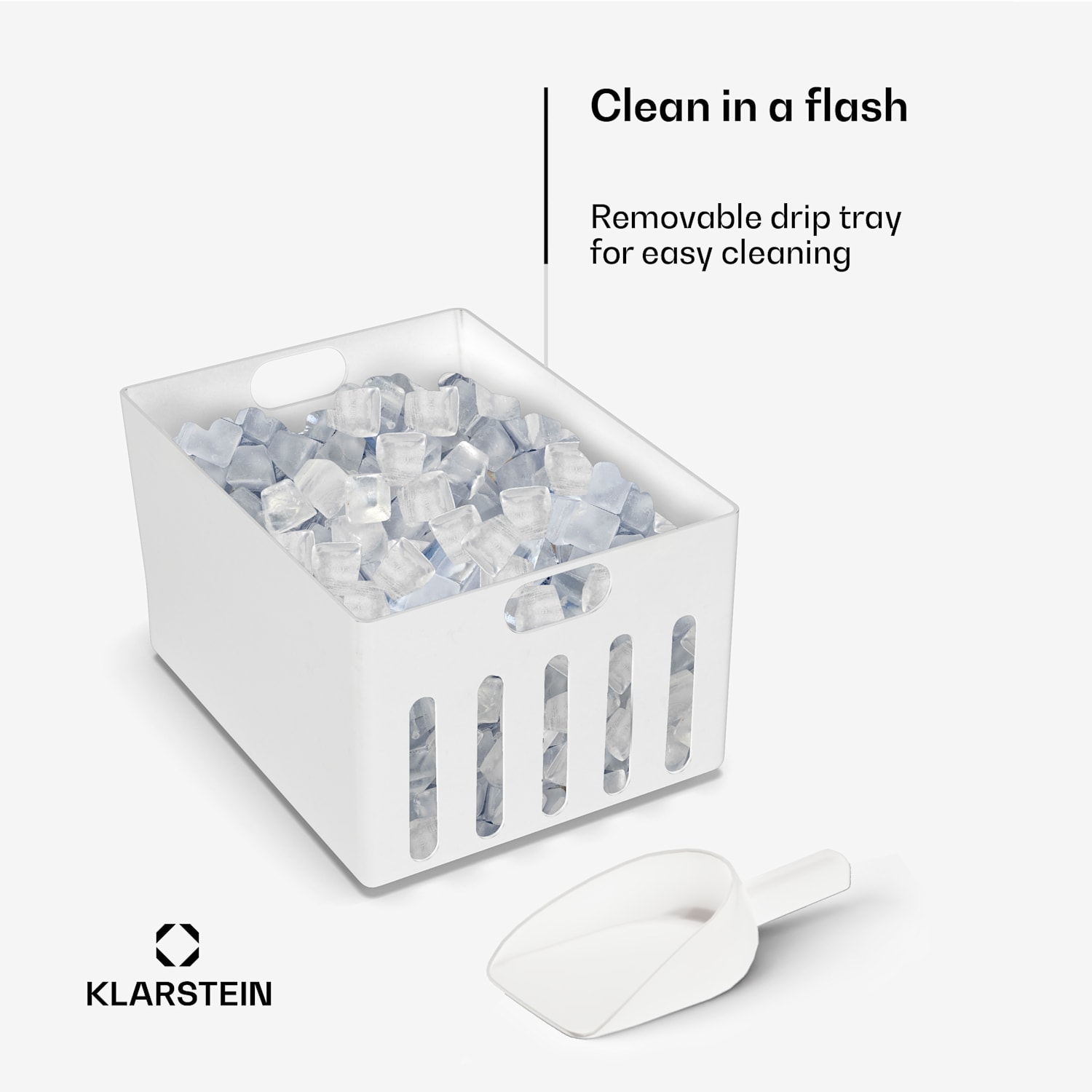 Icefestival Cube -jääpalakone teollinen jääpalakone | 400W | 1,8 litraa | 20kg/24h jääkuutiot | Musta