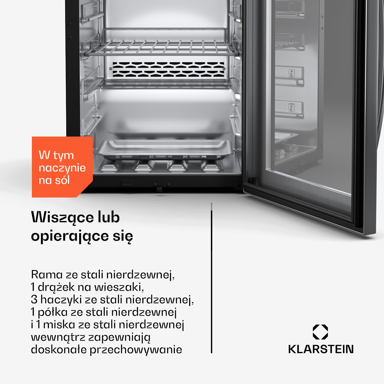 Steakhouse szafa do sezonowania mięsa, 88 L, antybakteryjna, LED, sterowanie dotykowe, regulacja wilgotności 88 Ltr | Stal nierdzewna