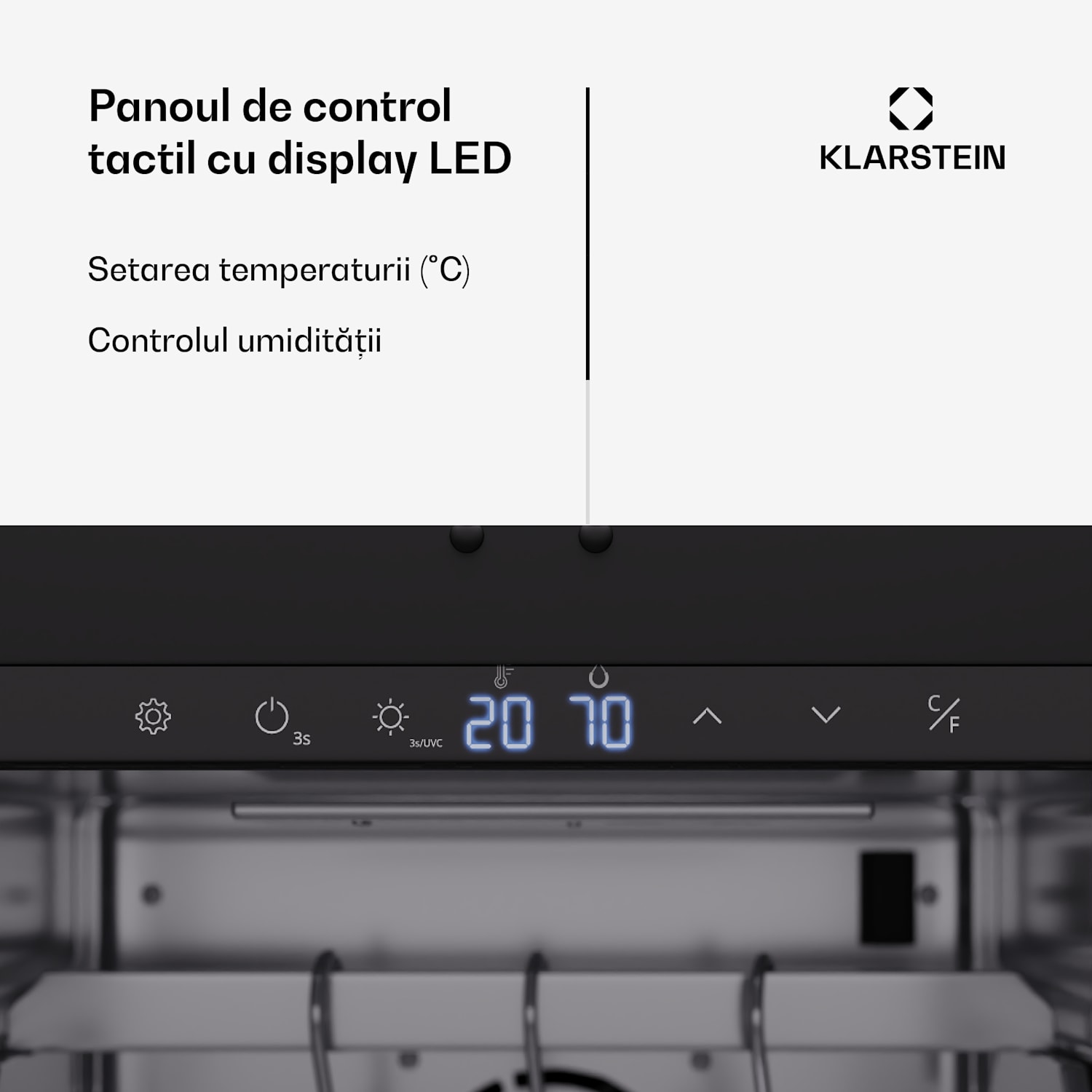 Steakhouse dulap frigorific de maturare a cărnii Steakhouse, 88 L, antibacterian, LED, control tactil, control umiditate 88 Ltr | Oțel inoxidabil