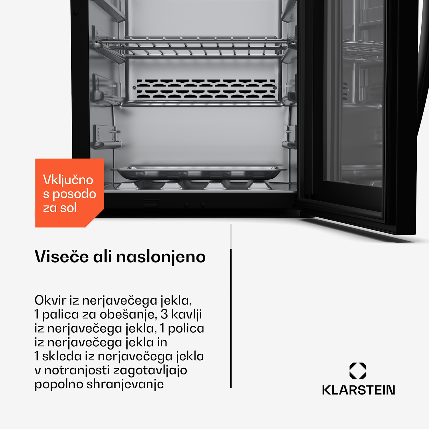 Steakhouse omara za zorenje mesa, 88 L, antibakterijska, LED, upravljanje na dotik, nadzor vlažnosti 88 Ltr | Črna