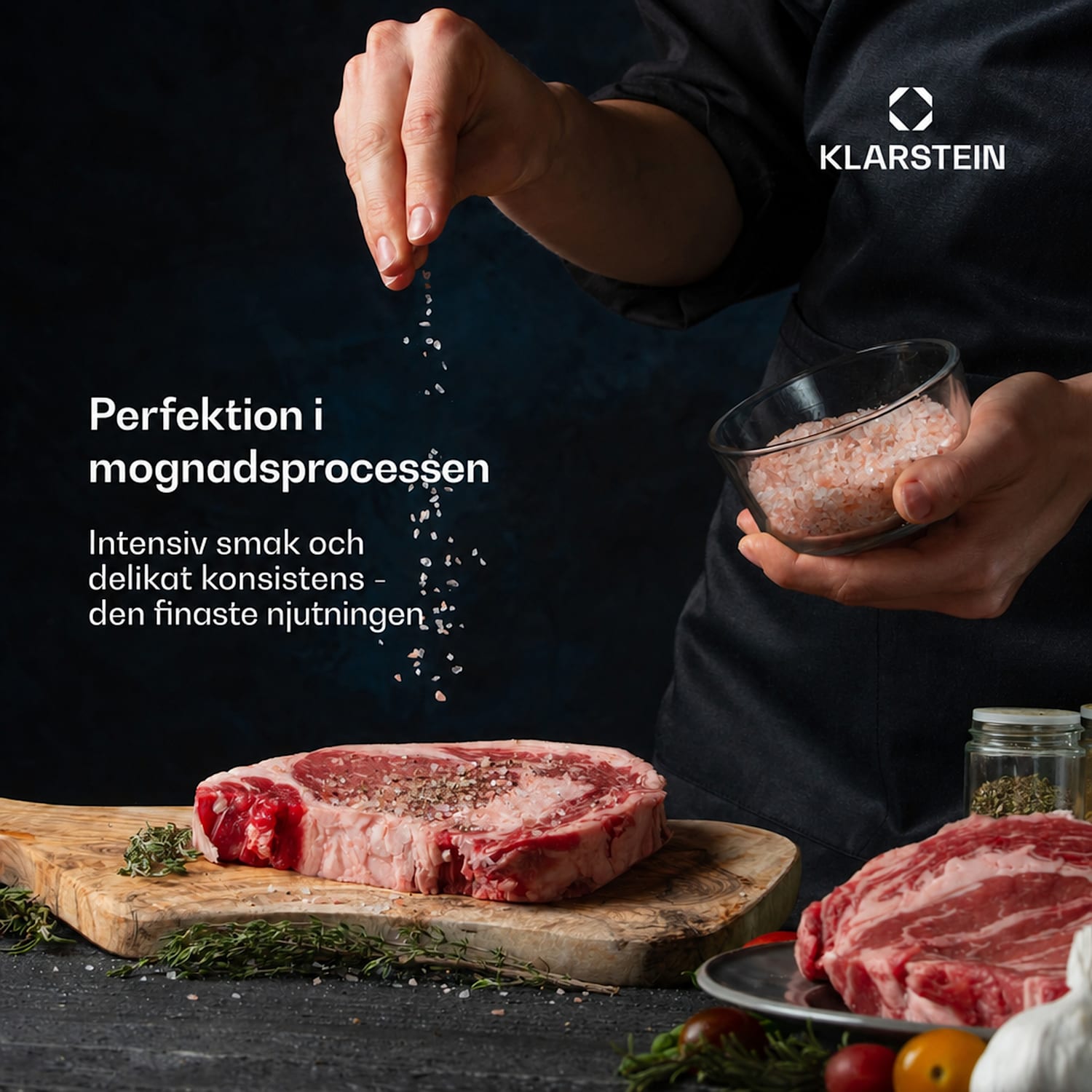 Steakhouse mognadsskåp | 88 L | antibakteriell | LED | Touch-kontroll | luftfuktighetskontroll 88 L | Svart
