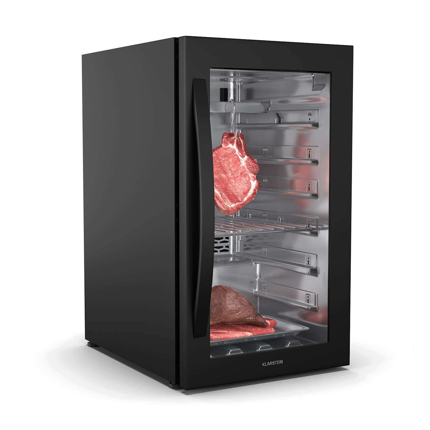 Steakhouse skriňa na zrenie mäsa, 88 L, antibakteriálna, LED, dotykové ovládanie, regulácia vlhkosti 88 litrov | Čierna