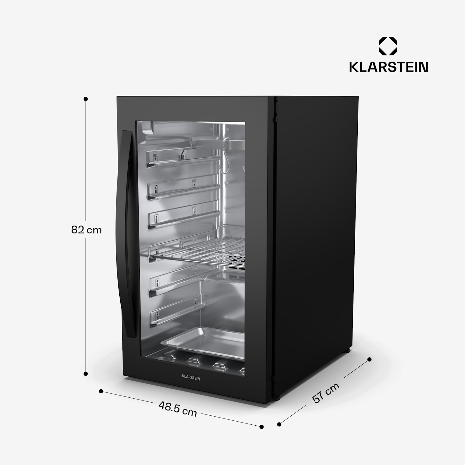 Steakhouse skriňa na zrenie mäsa, 88 L, antibakteriálna, LED, dotykové ovládanie, regulácia vlhkosti 88 litrov | Čierna