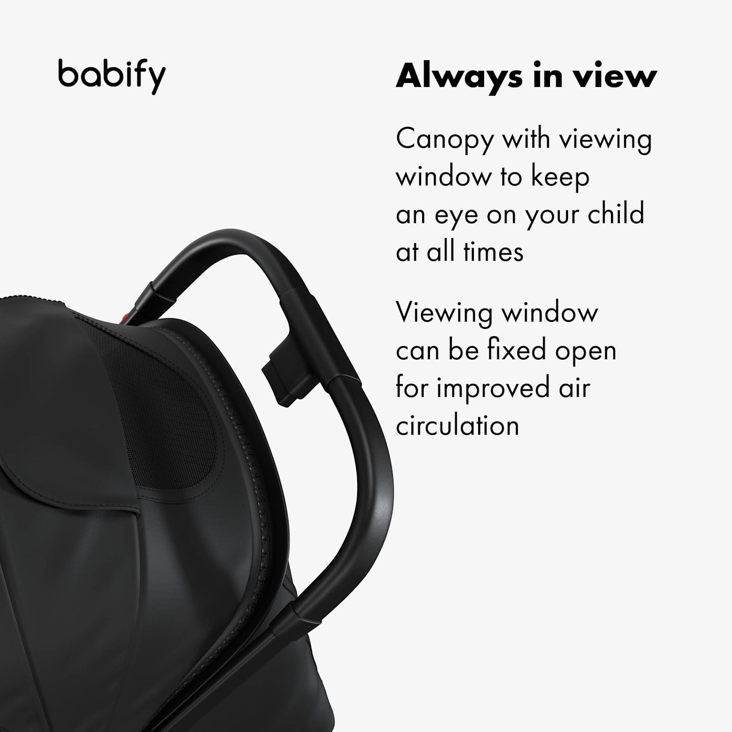 Carrinho de passeio Urban Ease | dobrável | até 22 kg | pés reguláveis e posição reclinável | janela de visualização Preto