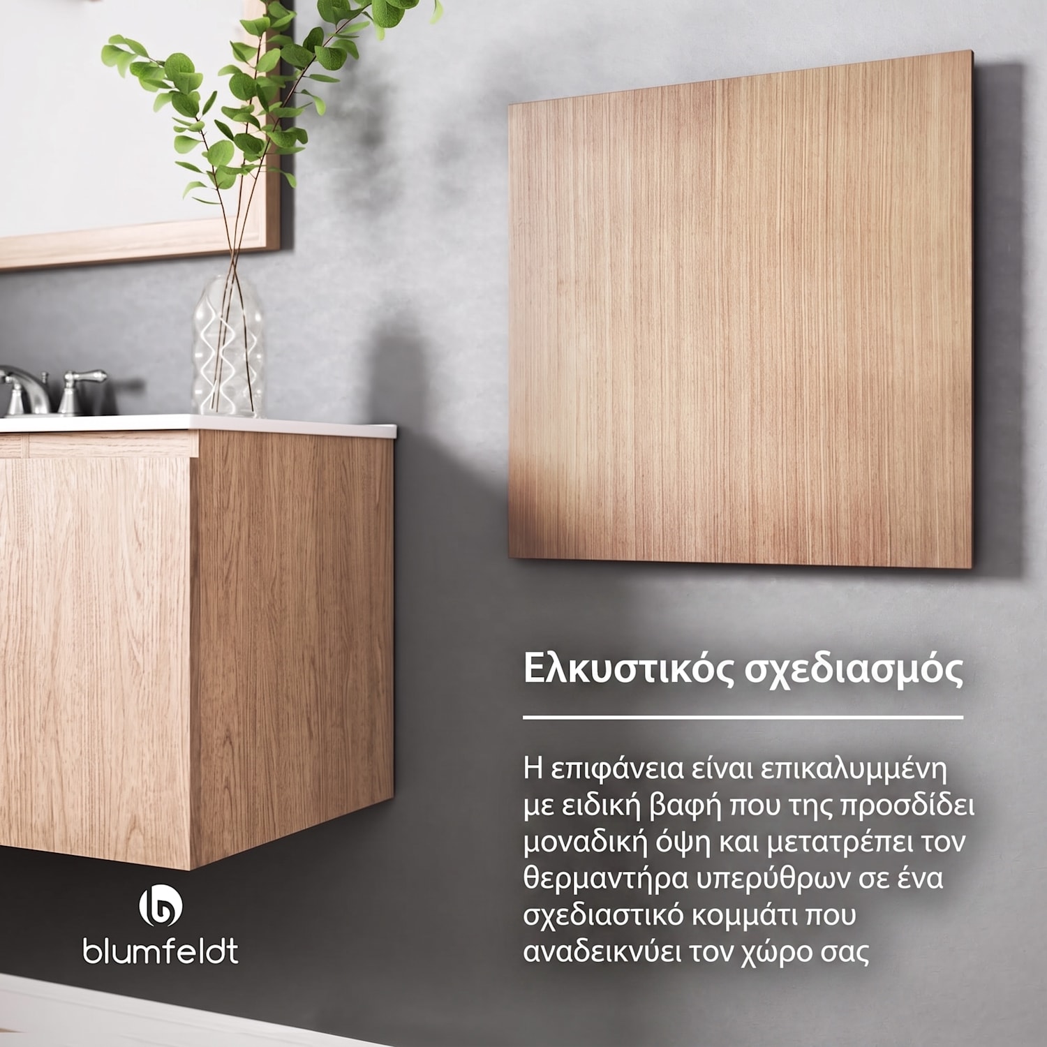HeatSquare Smart 350W 60x60cm Πάνελ Υπερύθρων Όψη Ξύλου 60 x 60 cm | 350 W | Wood Look
