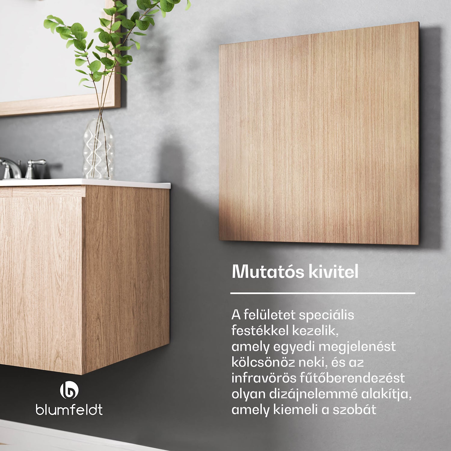 Heat Square, Infravörös fűtés, WiFi vezérlés, 350 W, IP44 