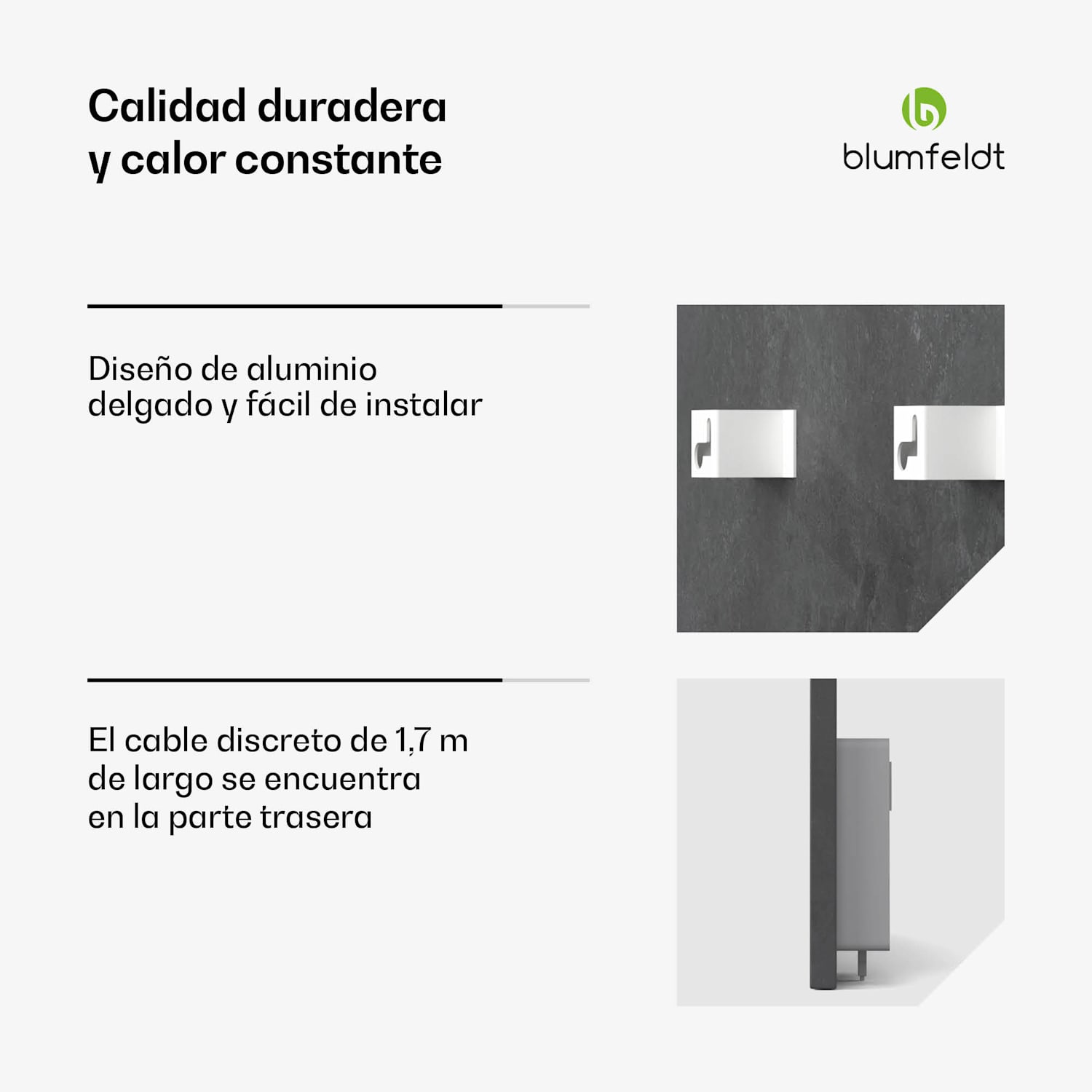 Heat Square | Calefactor infrarrojo | Control WiFi | 350W | IP44  60 x 60 cm | 350 W | Antracita