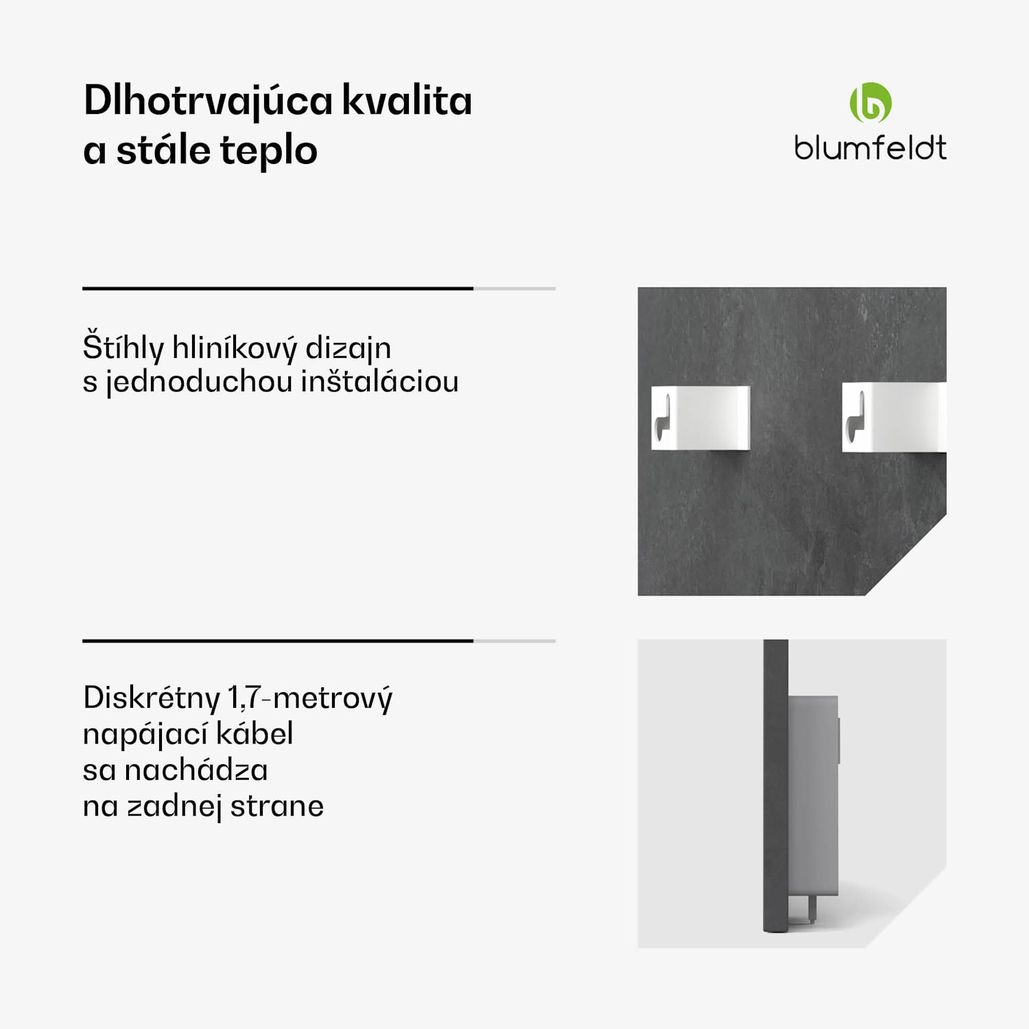 Heat Square, Infračervené vykurovanie, WiFi ovládanie, 350 W, IP44 60 x 60 cm | 350 W | Antracit