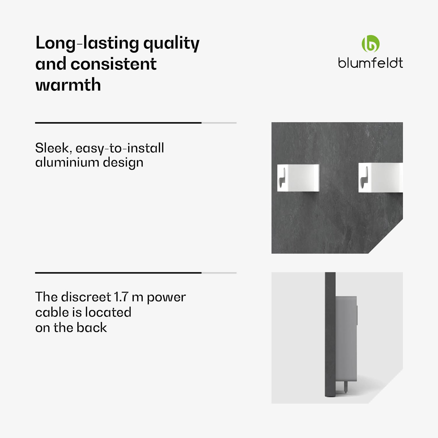 Heat Square | aquecedor de infravermelhos | controlo por Wi-Fi | 350W | IP44  60 x 60 cm | 350 W | Antracite