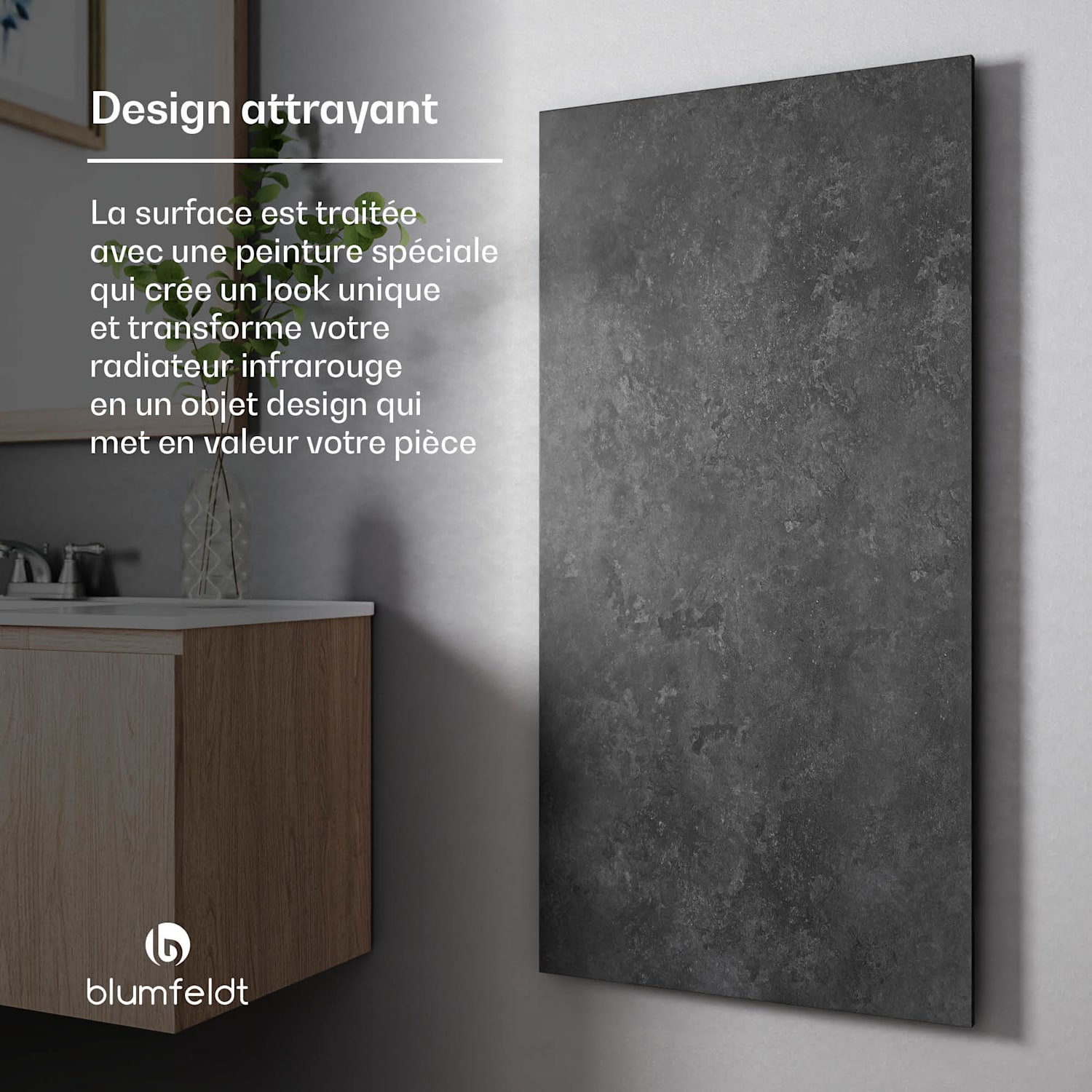 Heat Square | radiateur infrarouge | Contrôle par WiFi | 700 W | IP44  