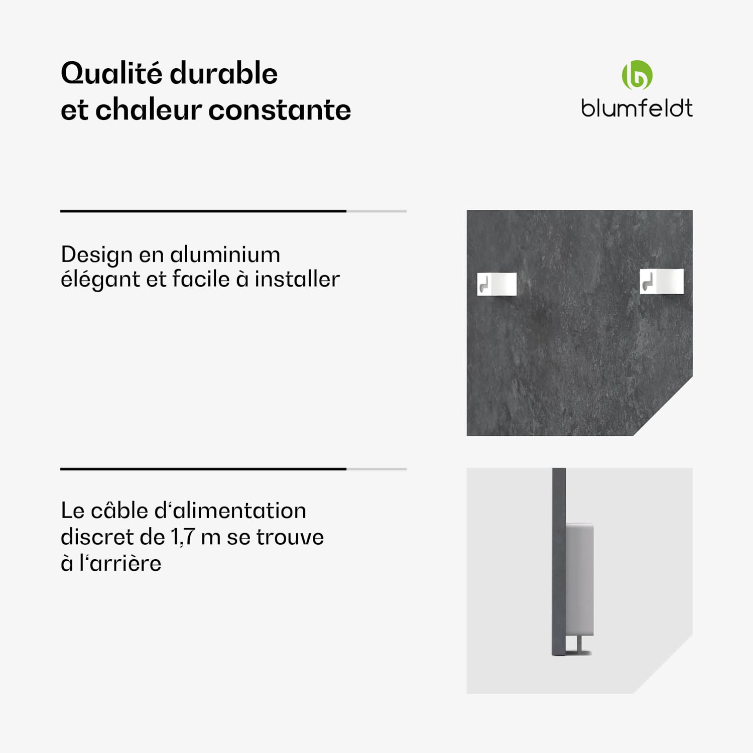 Heat Square | radiateur infrarouge | Contrôle par WiFi | 700 W | IP44  