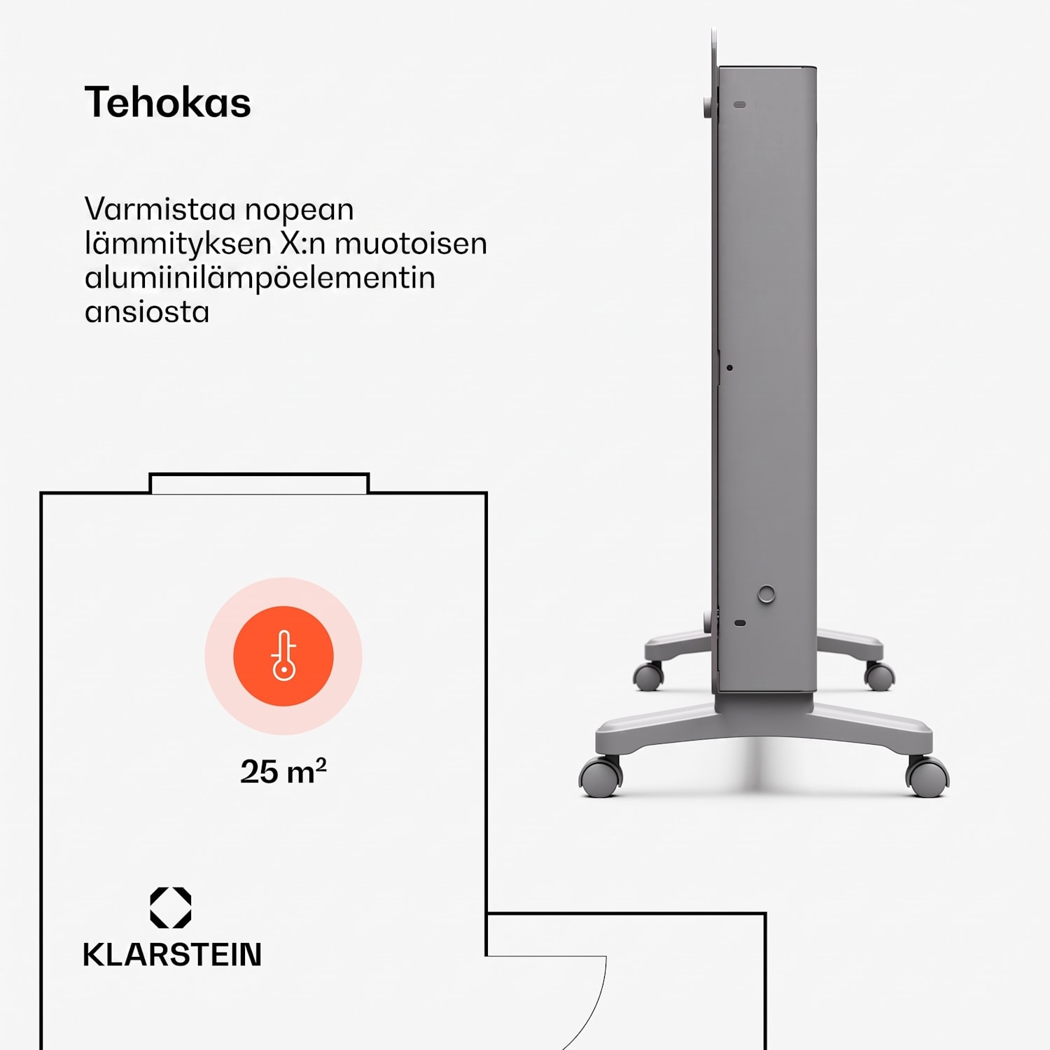 Bansin Crystal Smart konvektori 2500 | 2500 W | sovellus | 5 - 50 °C | LED-näyttö | kosketusnäyttö 