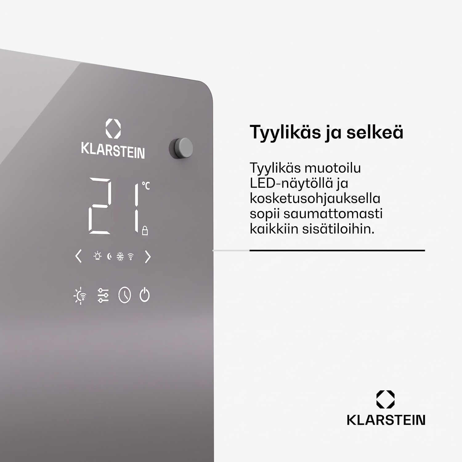 Bansin Crystal Smart konvektori 2500 | 2500 W | sovellus | 5 - 50 °C | LED-näyttö | kosketusnäyttö 