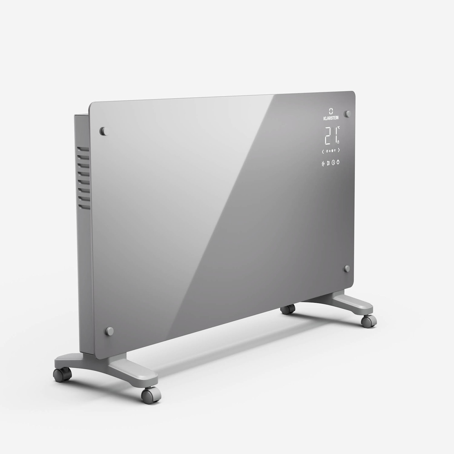 Bansin Crystal Smart Kovektor 2500, 2500 V, Aplikacija, 5- 50 °C, LED zaslon, Zaslon na dotik 2500 W | Siva