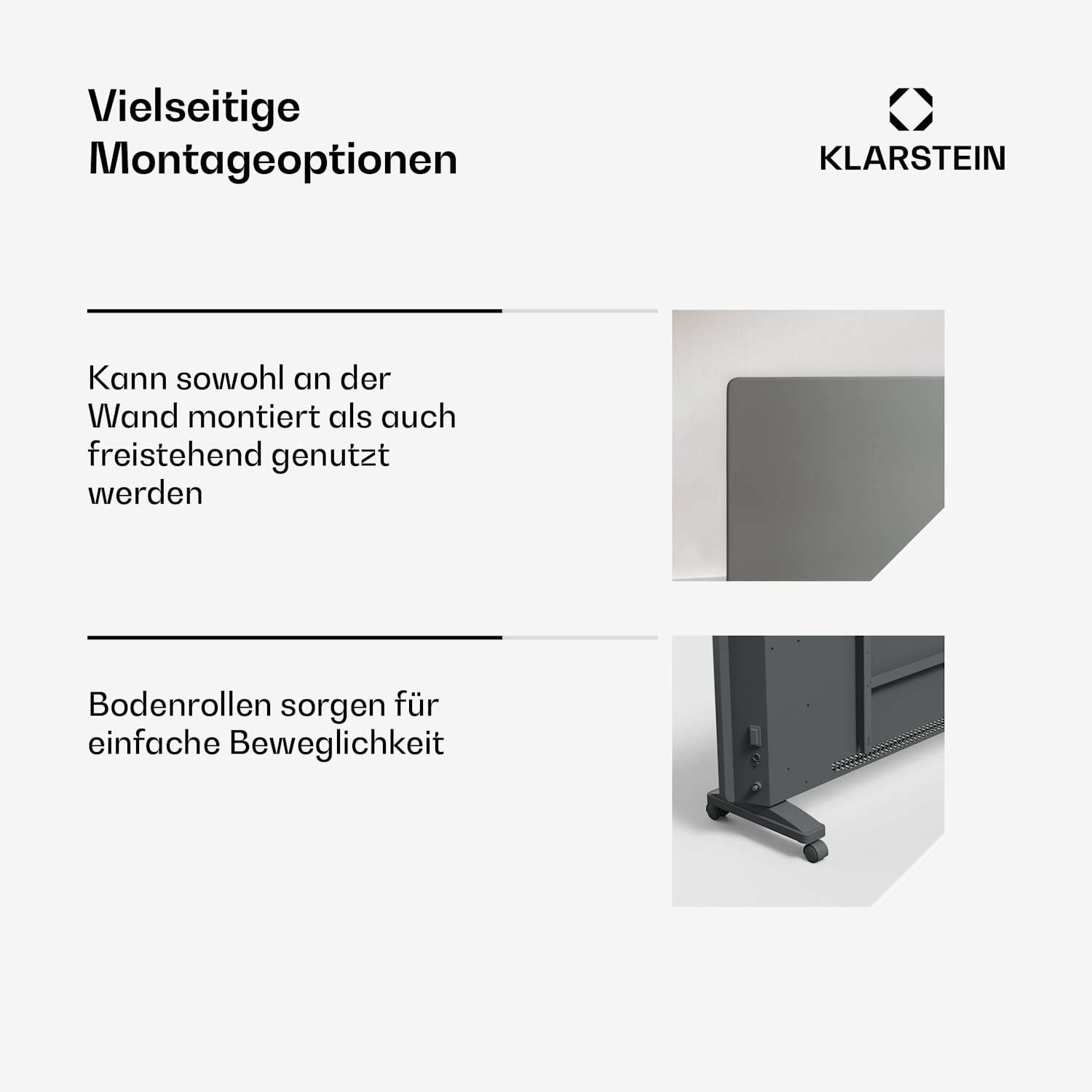 Bansin Smart 2500 radiateur convecteur | 2500 W | Application | 5- 50 °C | affichage LED | écran tactile 