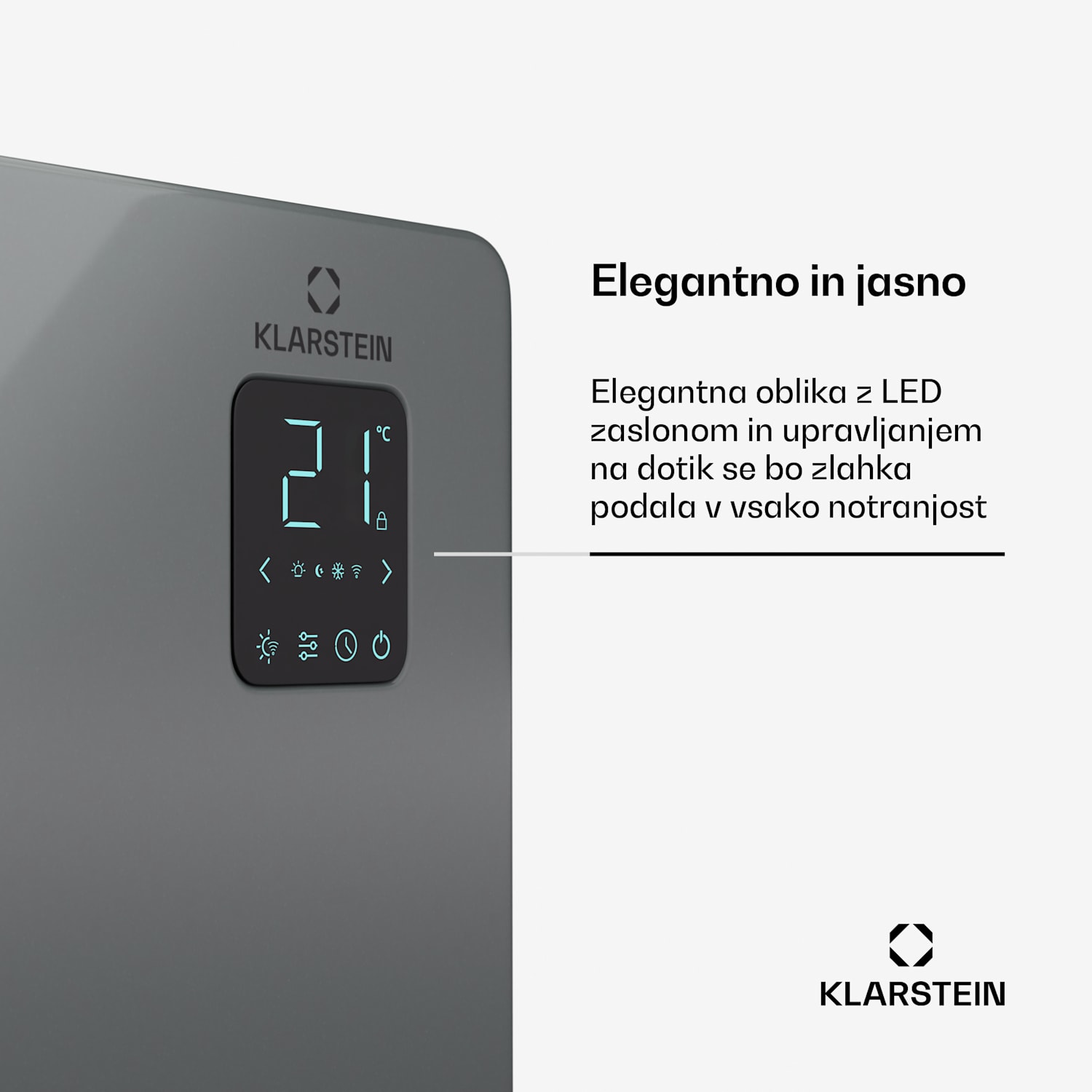 Bansin Smart konvektorski grelnik 2500, 2500 V, Aplikacija, 5- 50 °C, LED zaslon, Zaslon na dotik 