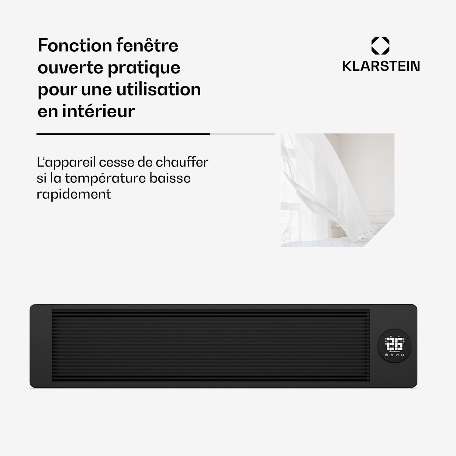 Cosmic Beam infrarood wandverwarming | voor buiten | 5 tot 50 graden | IP44 | tot 30 m² 3300 W | Ja | Zwart