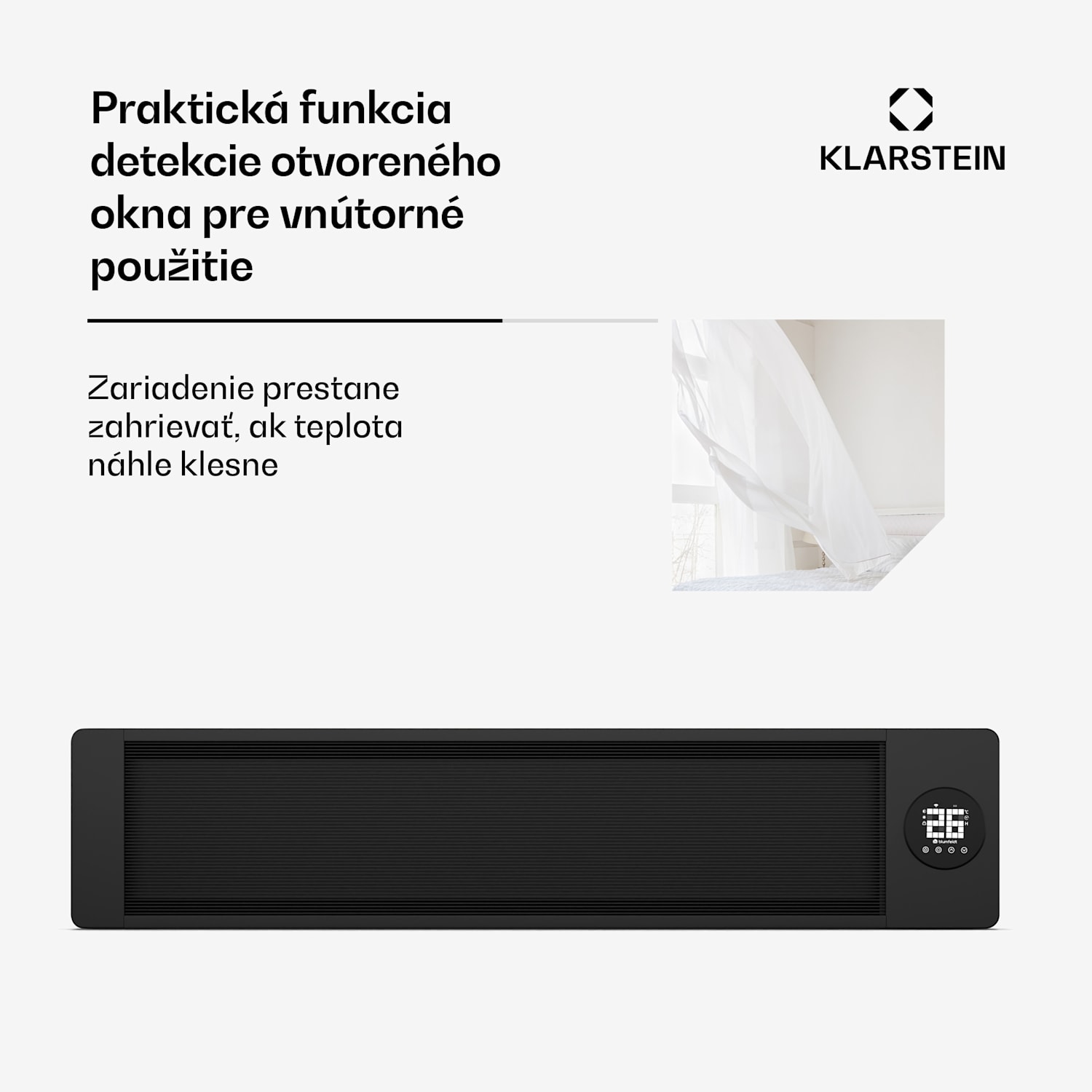 Cosmic Beam infračervený nástenný ohrievač, pre exteriér, 5 až 50 stupňov, IP44, do 30 m² 3300 W | Áno | Čierna