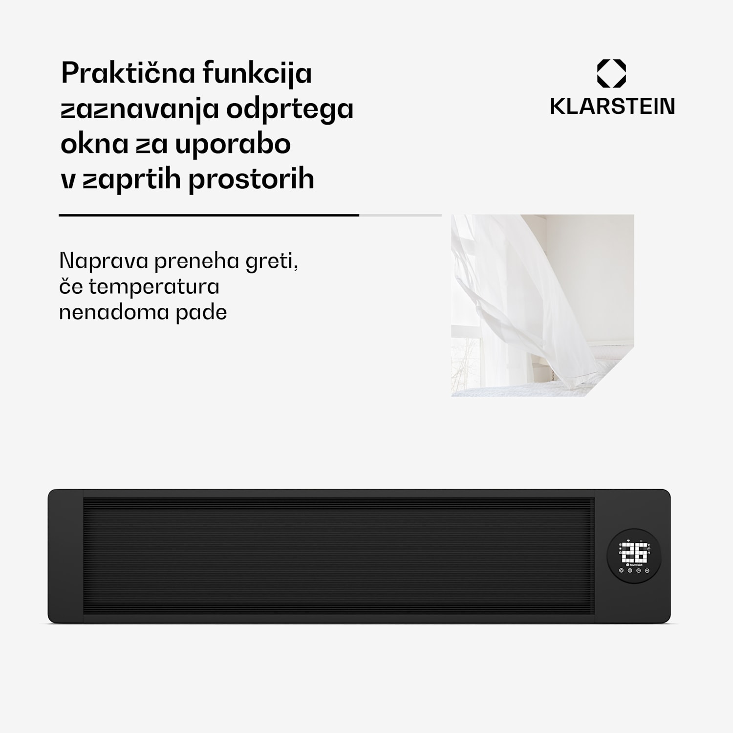 Infrardeči stenski grelnik Cosmic Beam, za zunanjost, 5 do 50 stopinj, IP44, do 30 m² 