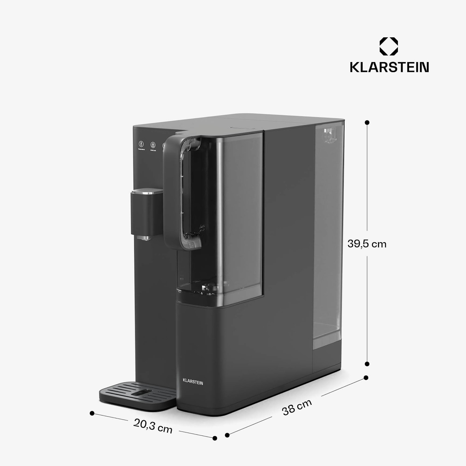 VitalPour filter za vodu, 5-stupanjski filter, reverzna osmoza, spremnik od 5 L, upravljanje na dodir, mobilnost, 3 sekunde 5 Ltr | Crna