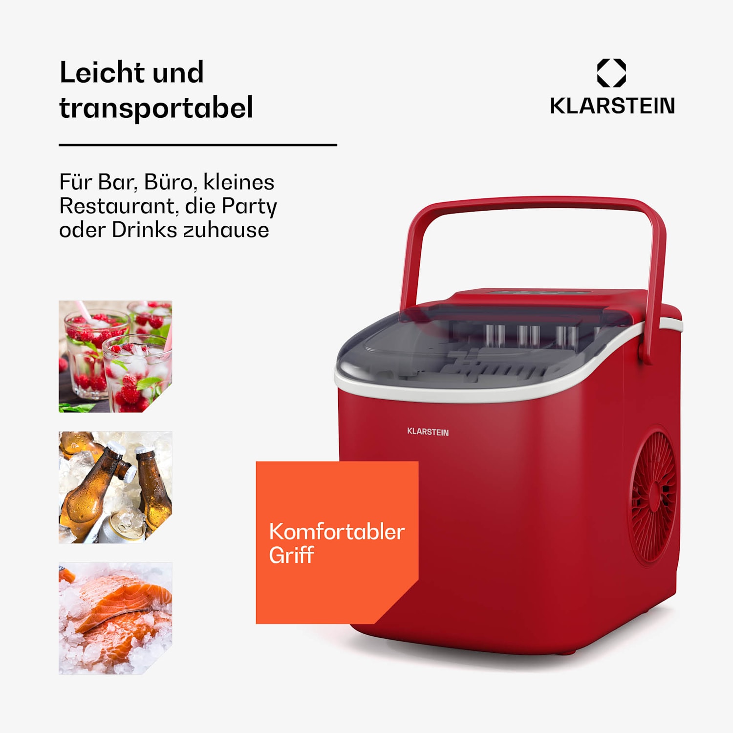 Caldwell Machine à glaçons | 12 kg de glaçons/jour | entièrement automatique | affichage LED | nettoyage facile 