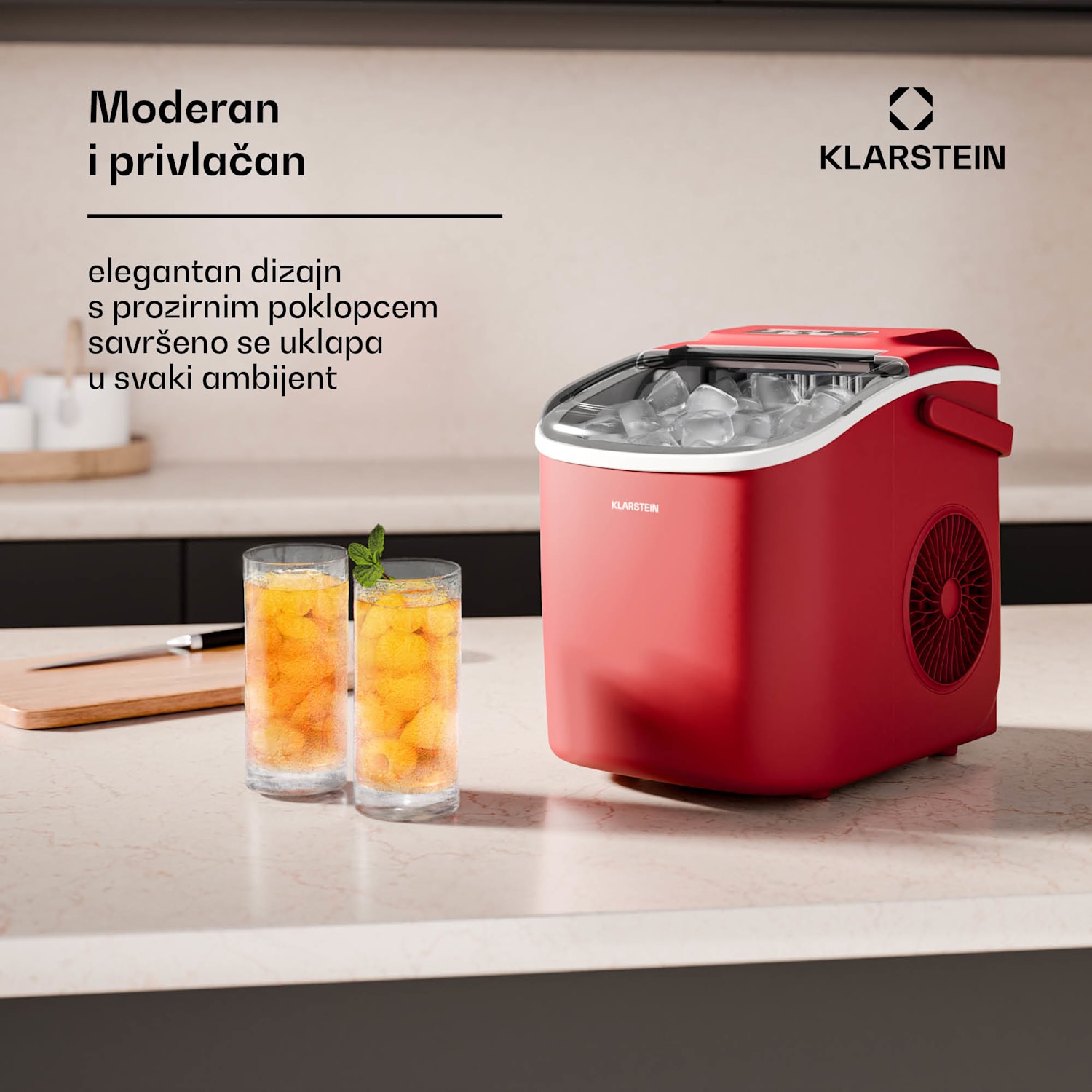 Caldwell ledomat, 12 kg kocki leda/dan, potpuno automatski, LED zaslon, jednostavno čišćenje 