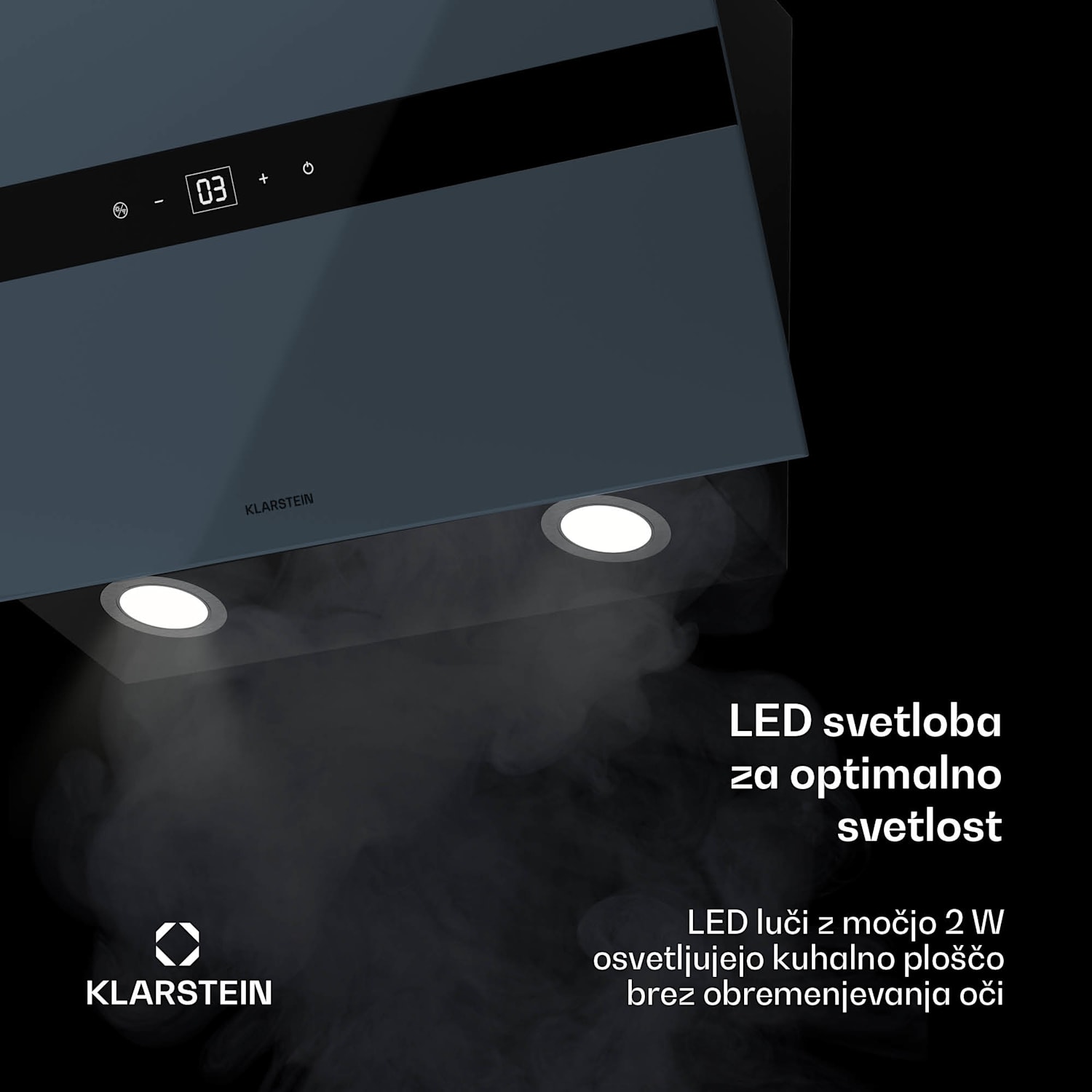 WiFusion kuhinjska napa, WiFi, LED, 680 m³/h, A++ 60 cm | Temno siva