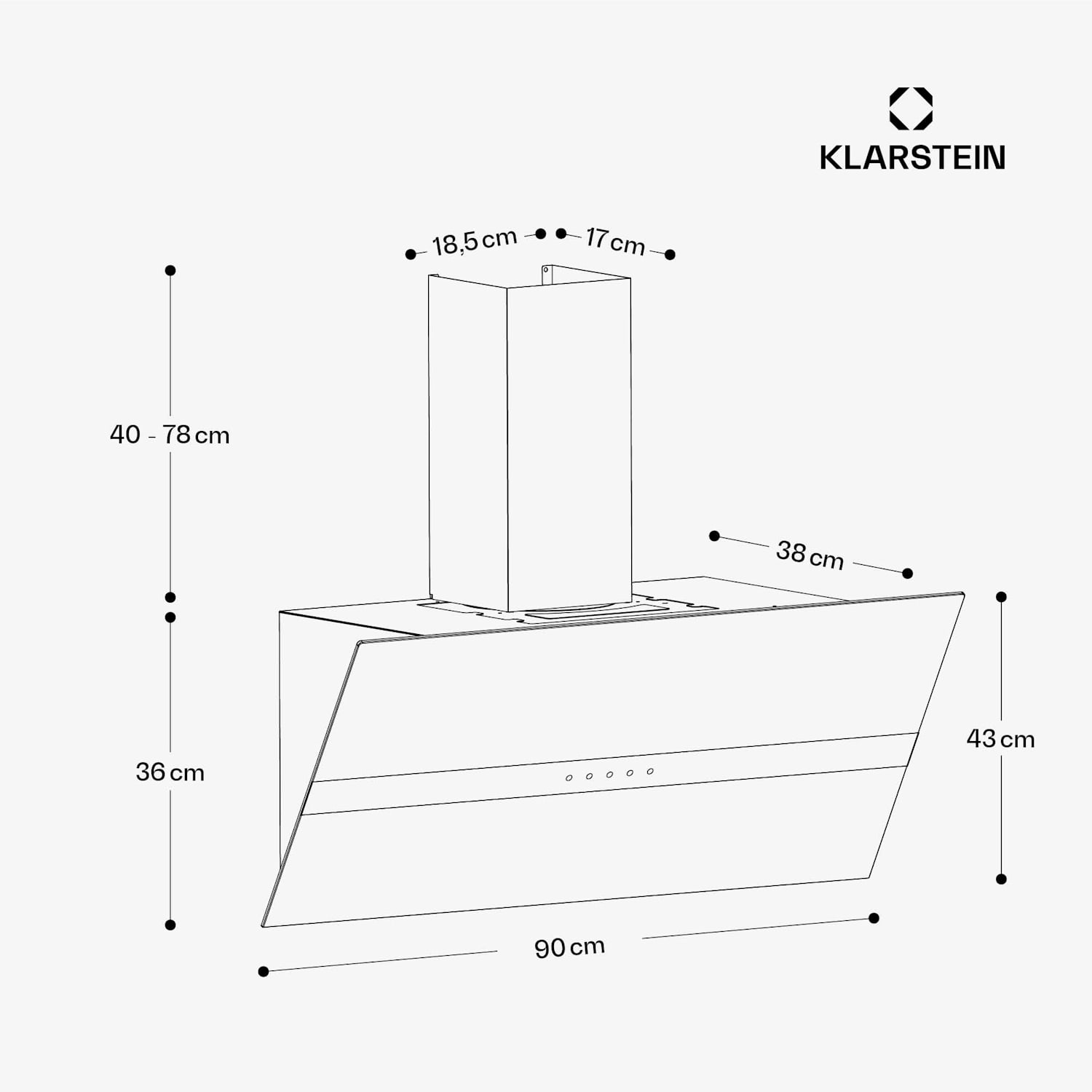 Campana extractora WiFusion | WiFi | LED | 690 m³/h | A++ 90 cm