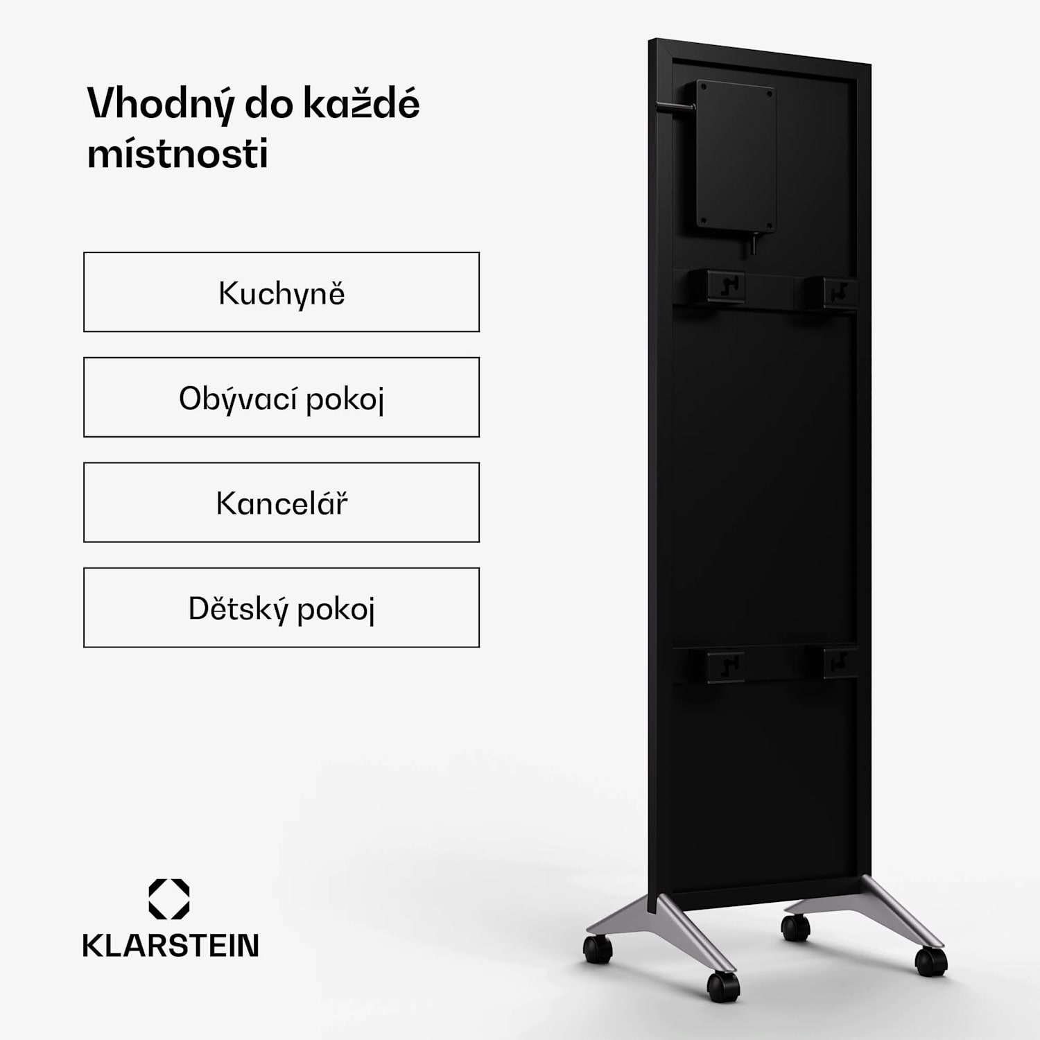 Wonderwall Smart Bornholm Infračervený ohřívač, 400 W, Inteligentní ovládání, montáž na zeď, LED-Displej 30 x 100 cm | 400 W | Černá