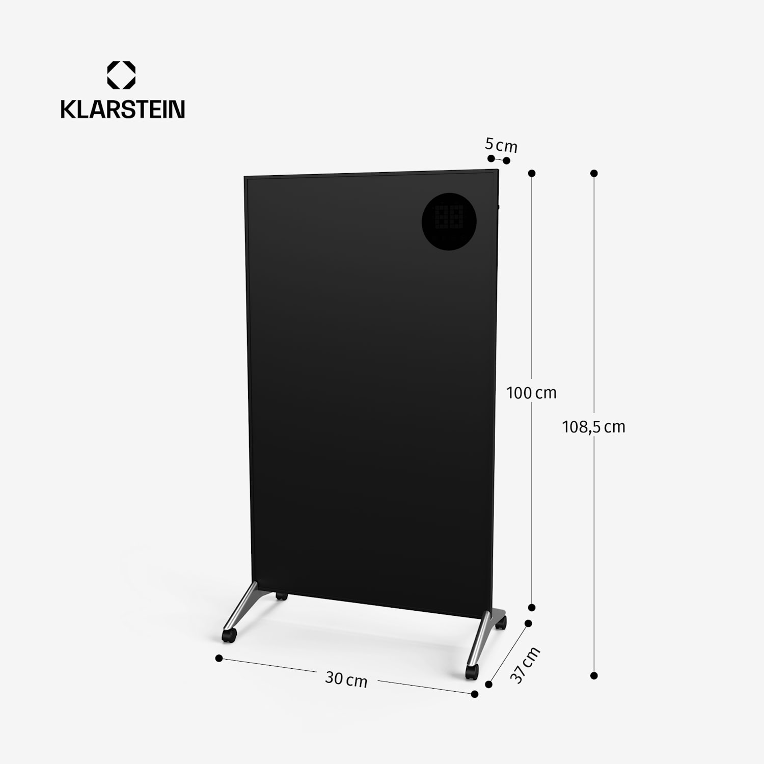 Wonderwall Smart Bornholm Calefactor por infrarrojos | 800 W | Control inteligente | Montaje en pared | Pantalla led 60 x 100 cm | 800 W | Negro