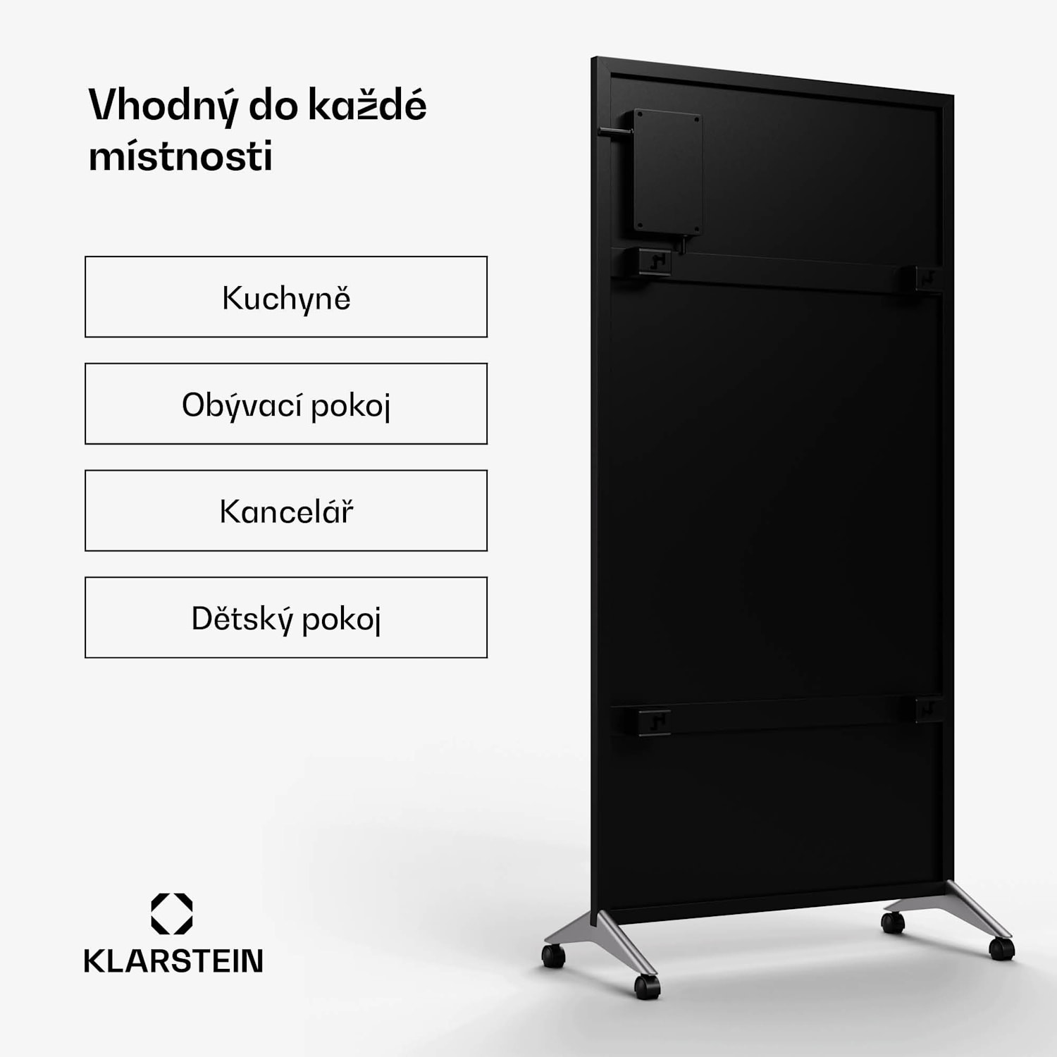 Wonderwall Smart Bornholm Infračervený ohřívač, 1200 W, Inteligentní ovládání, montáž na zeď, LED-Displej 60 x 120 cm | 1200 W | Černá