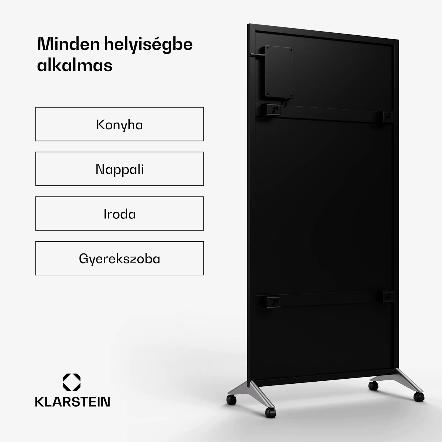 Wonderwall Smart Bornholm infravörös hősugárzó, 1200 W, Intelligens vezérlés, falra szerelés, LED-Kijelző 60 x 120 cm | 1200 W | Fekete