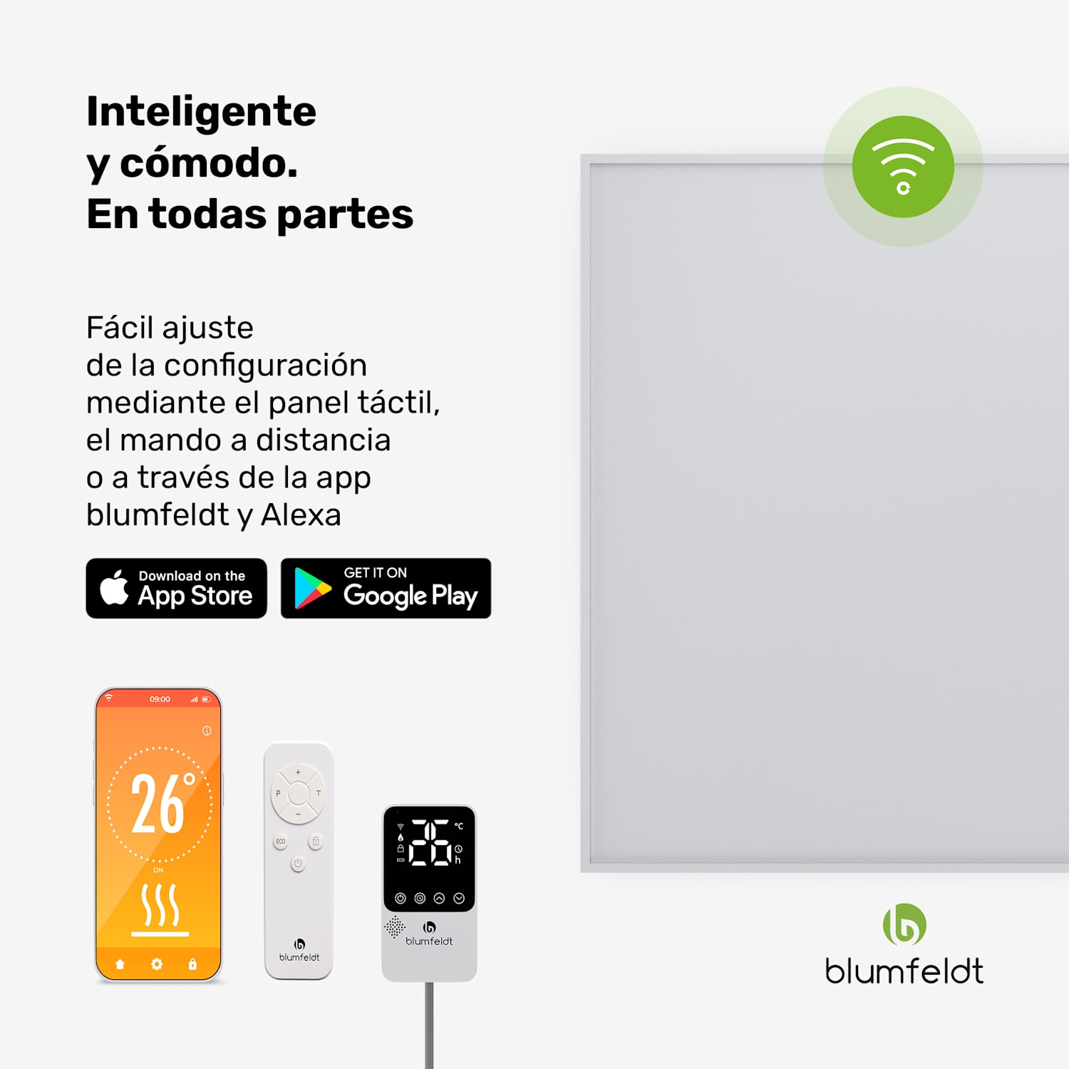 RadiantSmart IR Calentador | Calentador Infrarrojo | Termostato Externo | 360 W | Eficiencia Energética 