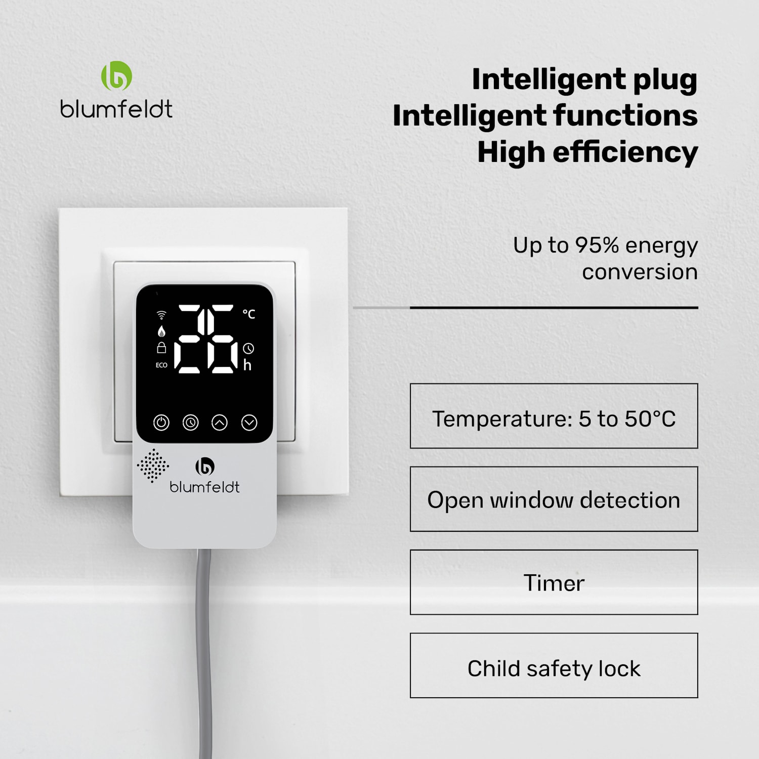 RadiantSmart IR verwarming | infraroodverwarming | externe thermostaat | 360 W | energie-efficiënt 60 x 60 cm | 360 W | Hoofd
