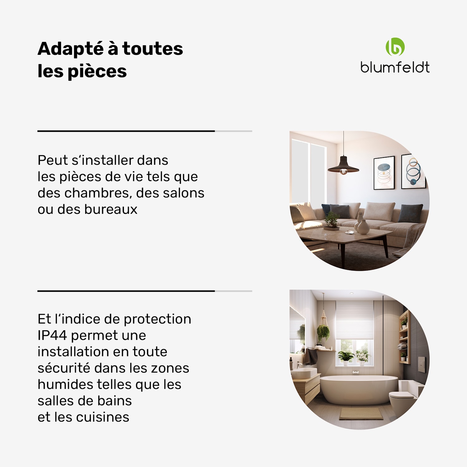 Radiateur IR RadiantSmart | radiateur infrarouge | Unité d'extension | IP44 60 x 60 cm | 360 W | Extension