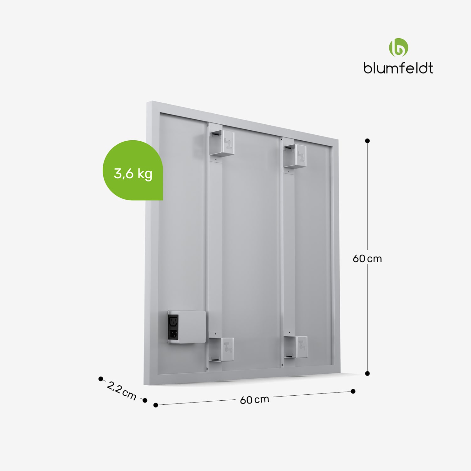 Radiateur IR RadiantSmart | radiateur infrarouge | Unité d'extension | IP44 60 x 60 cm | 360 W | Extension