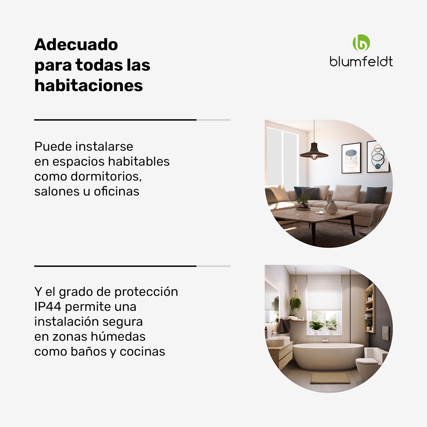 RadiantSmart IR Calentador | Calentador Infrarrojo | Unidad de Extensión | IP44 100 x 60 cm | 600 W | Extensión