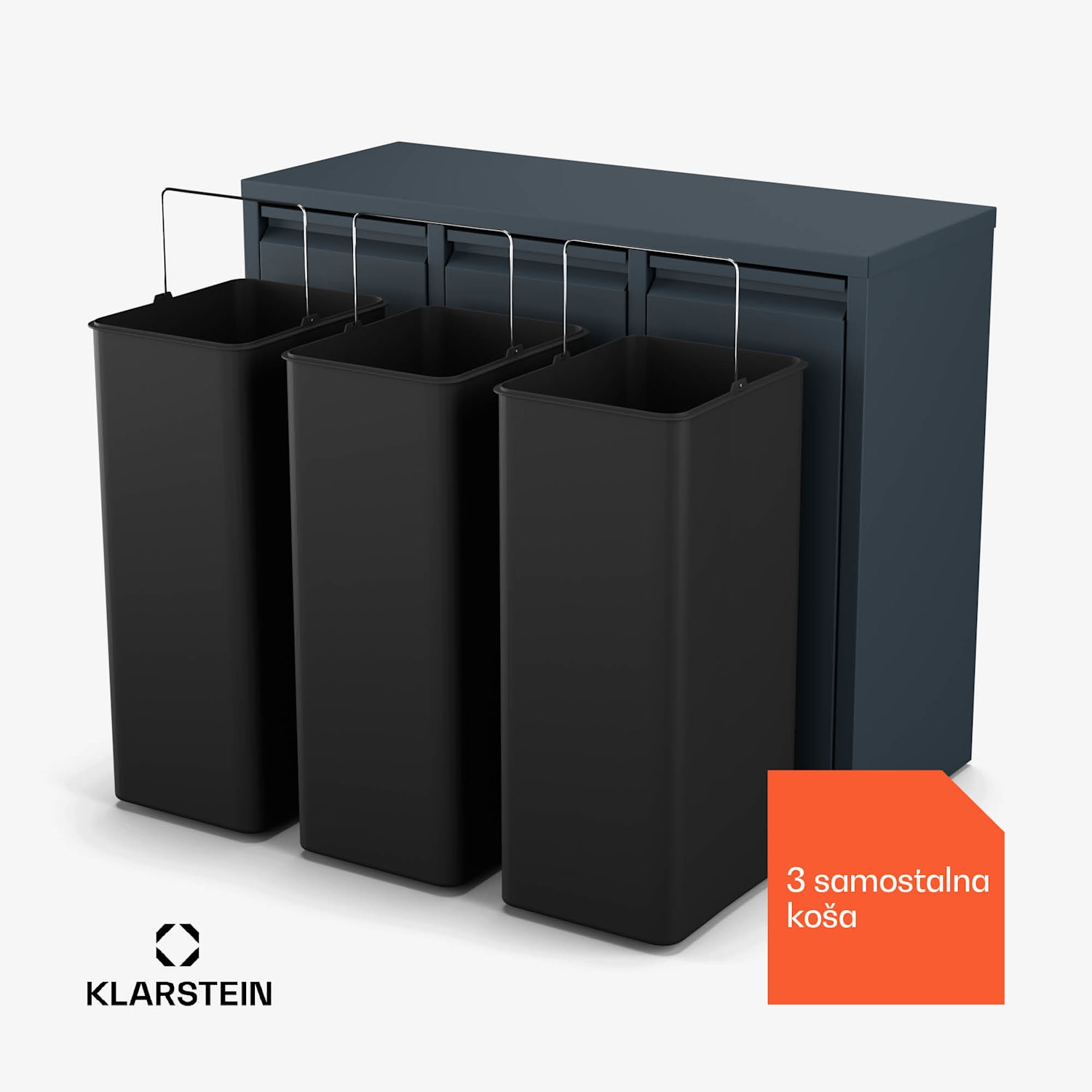 Ordnungshüter 3, 45 litara, 3 koša, bez mirisa, jednostavno punjenje 45 Ltr | Antracit